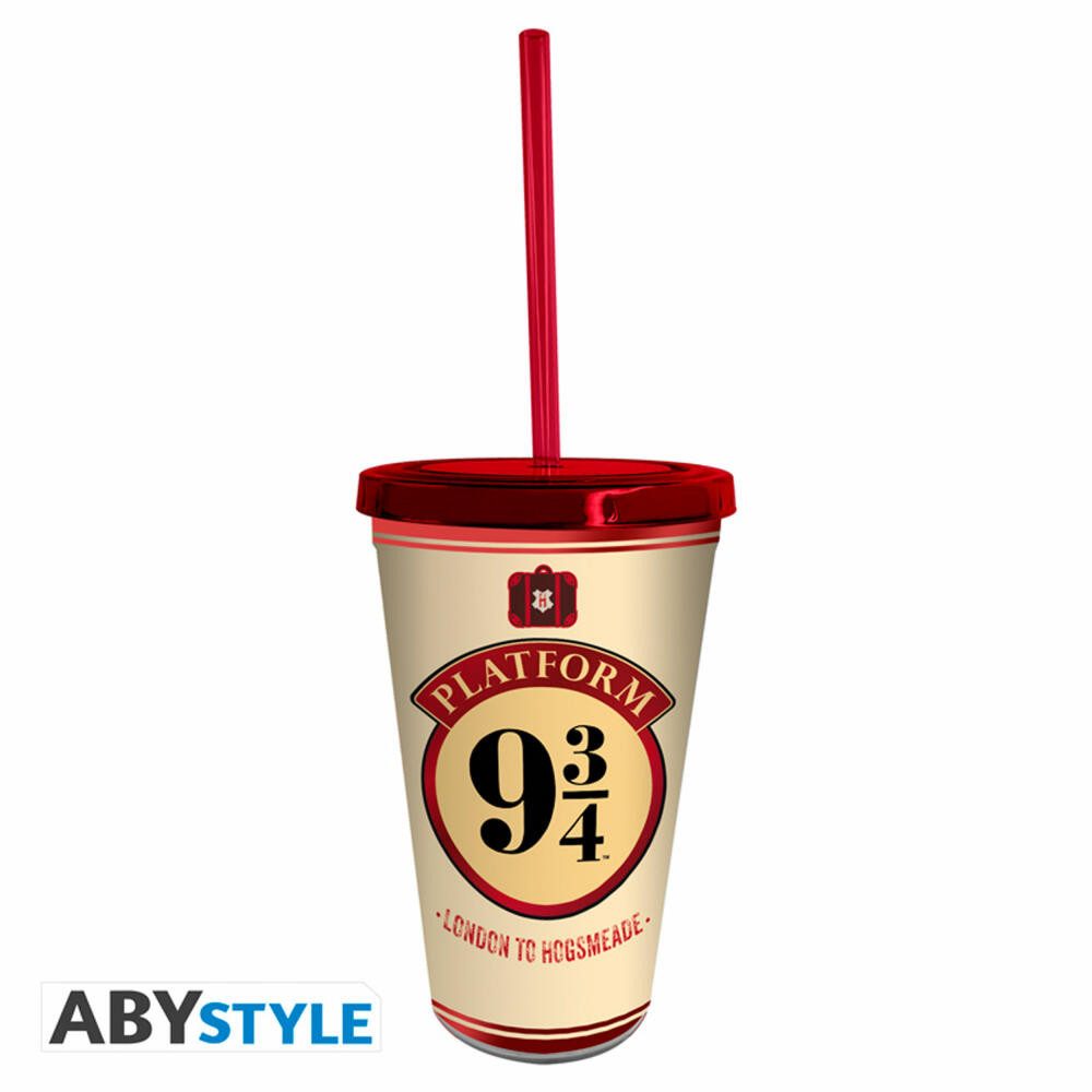 ABYstyle Becher mit Strohhalm Harry Potter - Hogwarts Express, Polypropylen