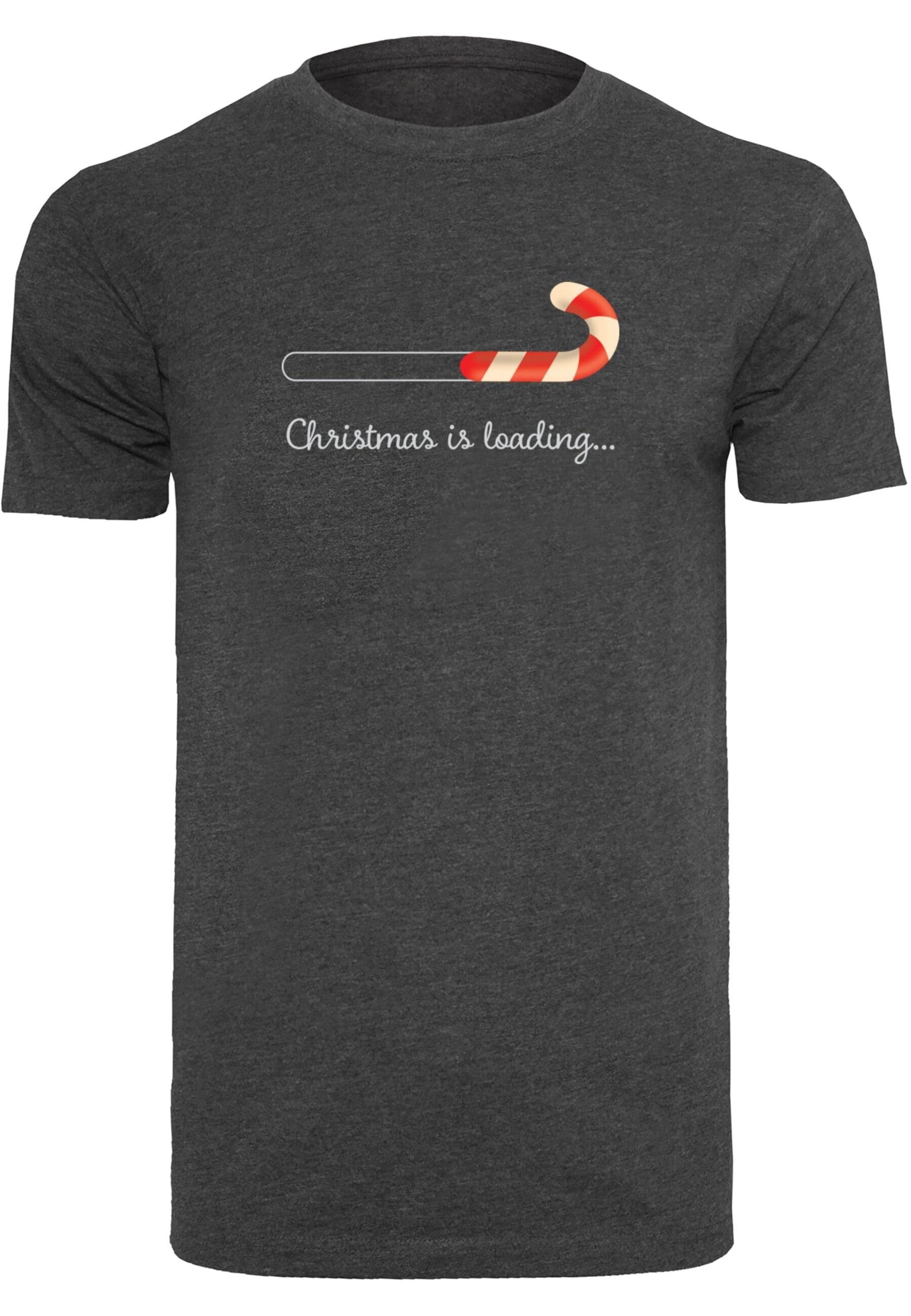 Merchcode T-Shirt Herren Christmas Loading T-Shirt Round Neck (1-tlg) charcoal