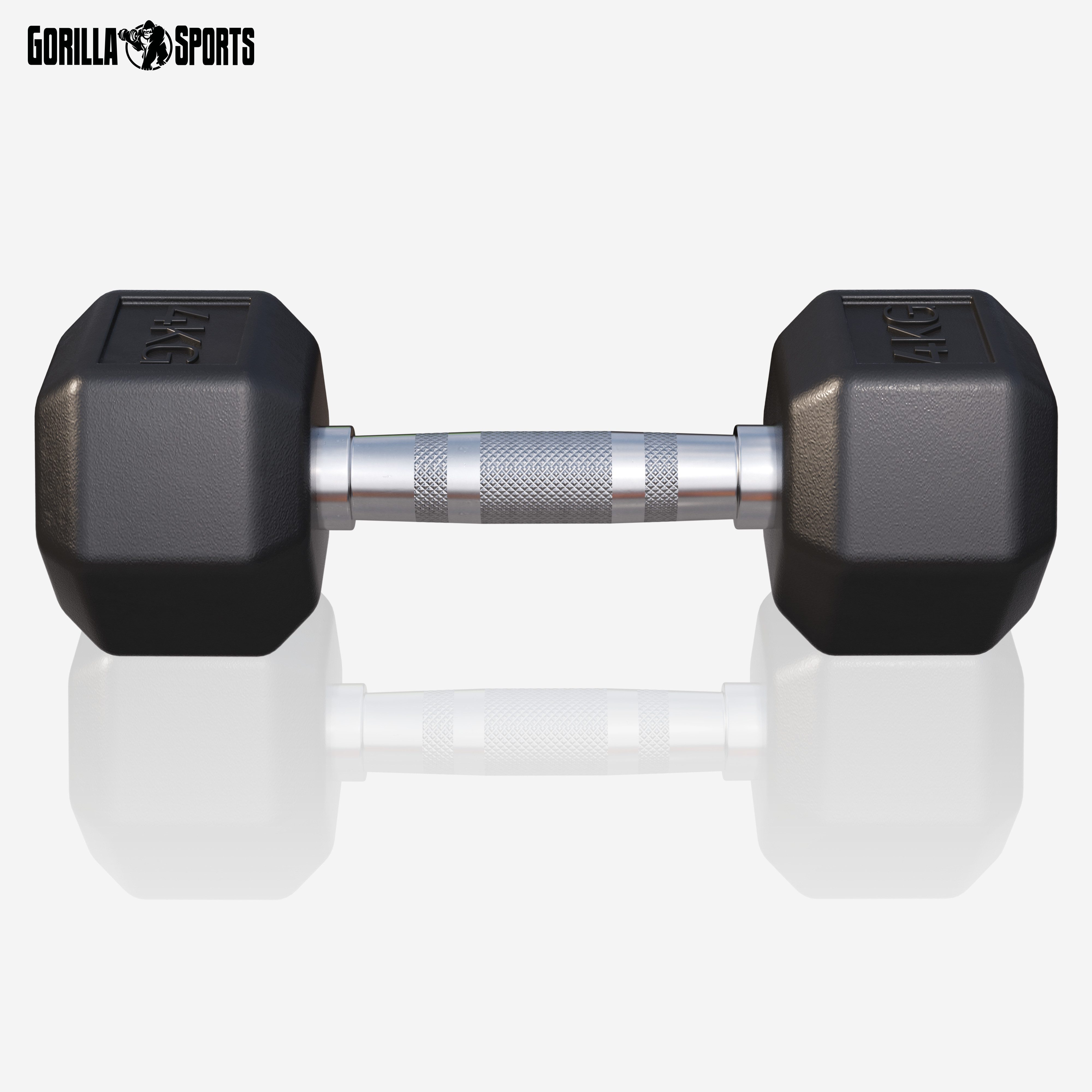 GORILLA SPORTS Kompakthantel Hexagon Kurzhantel Gummi 2-50 kg