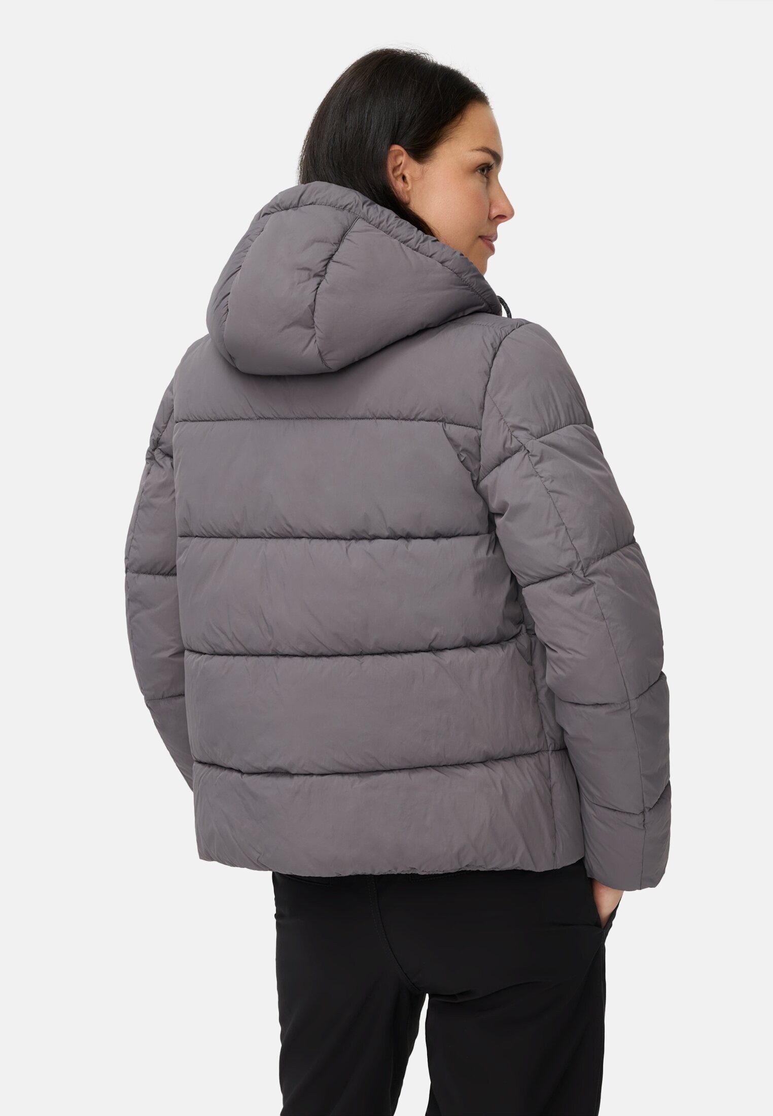 camel active Steppjacke mit Kapuze Langarm Kapuze Markenlogo günstig online kaufen