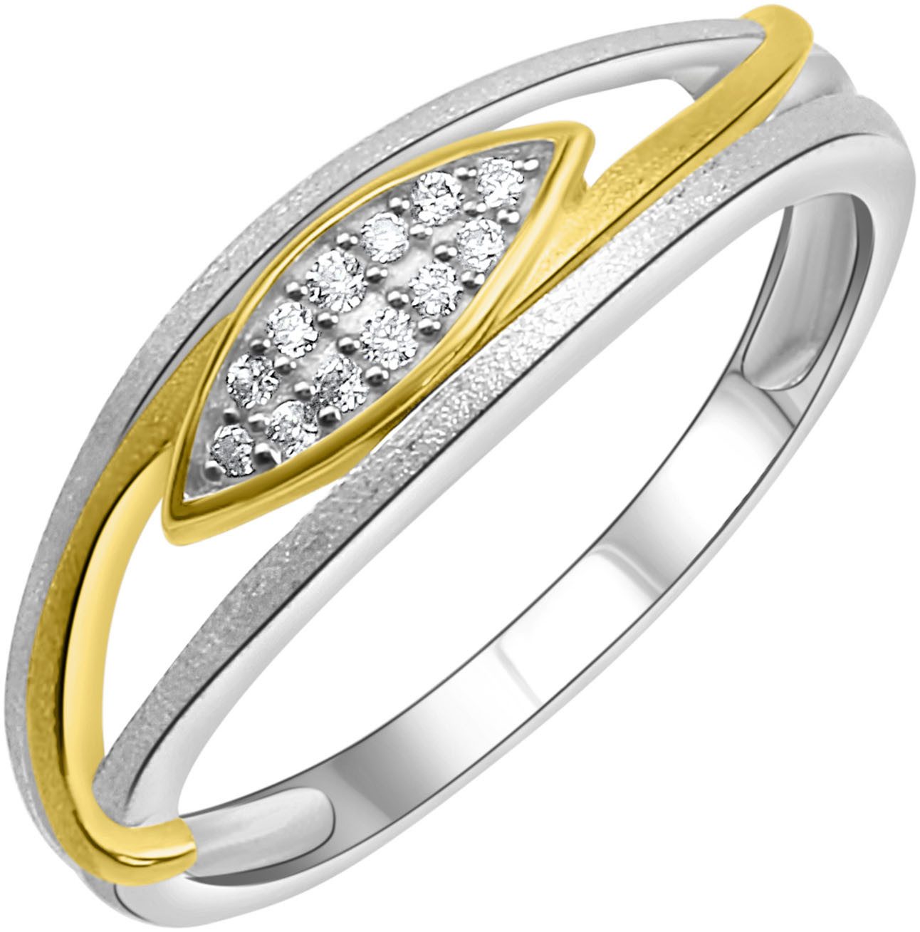 Silberring Schmuck Geschenk Silber 925 Fingerring Ring bicolor