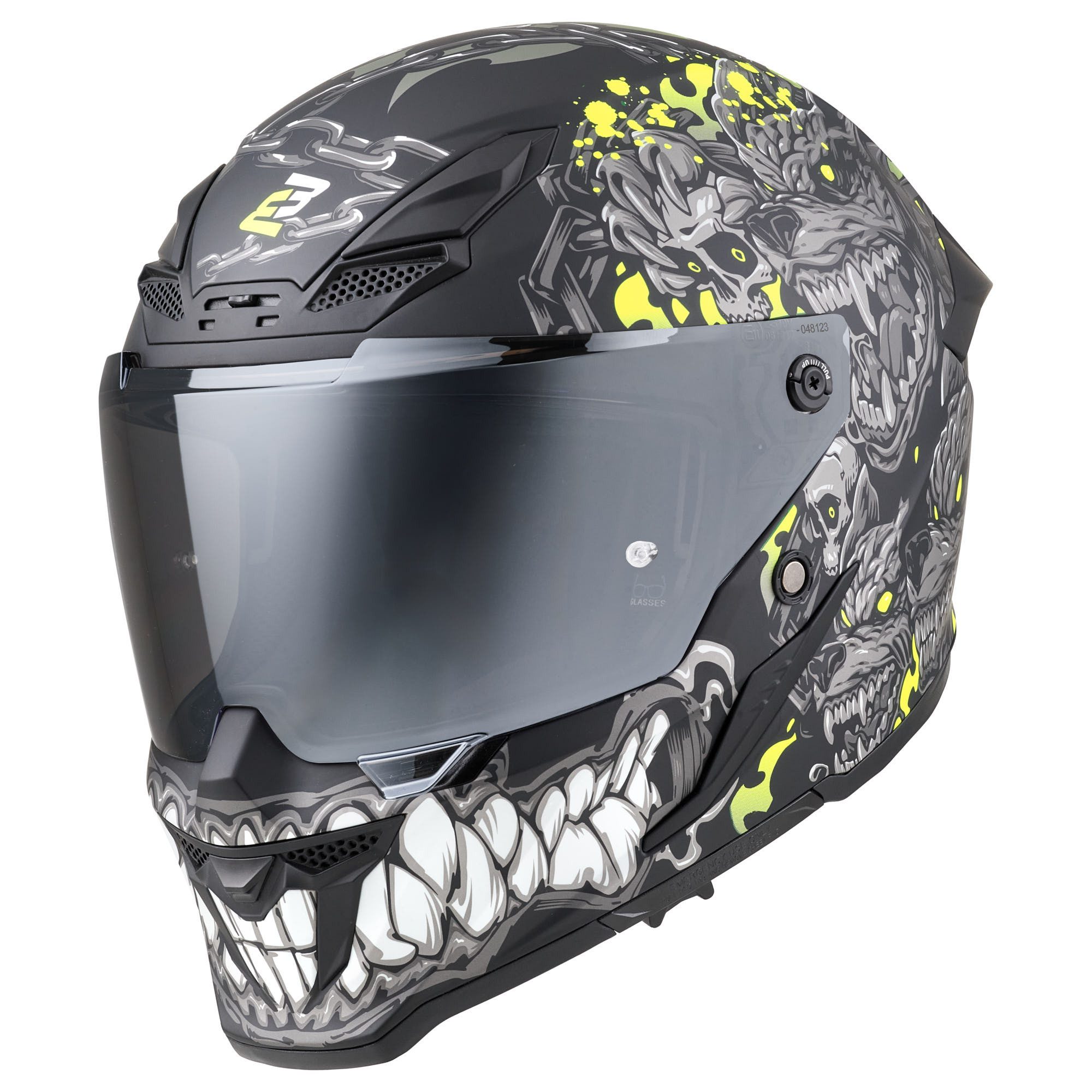 Bogotto Motorradhelm Blade Gatekeeper Helm, Notfallsystem-polsterung (eqrs),geeignet Für Brillenträger,vorber