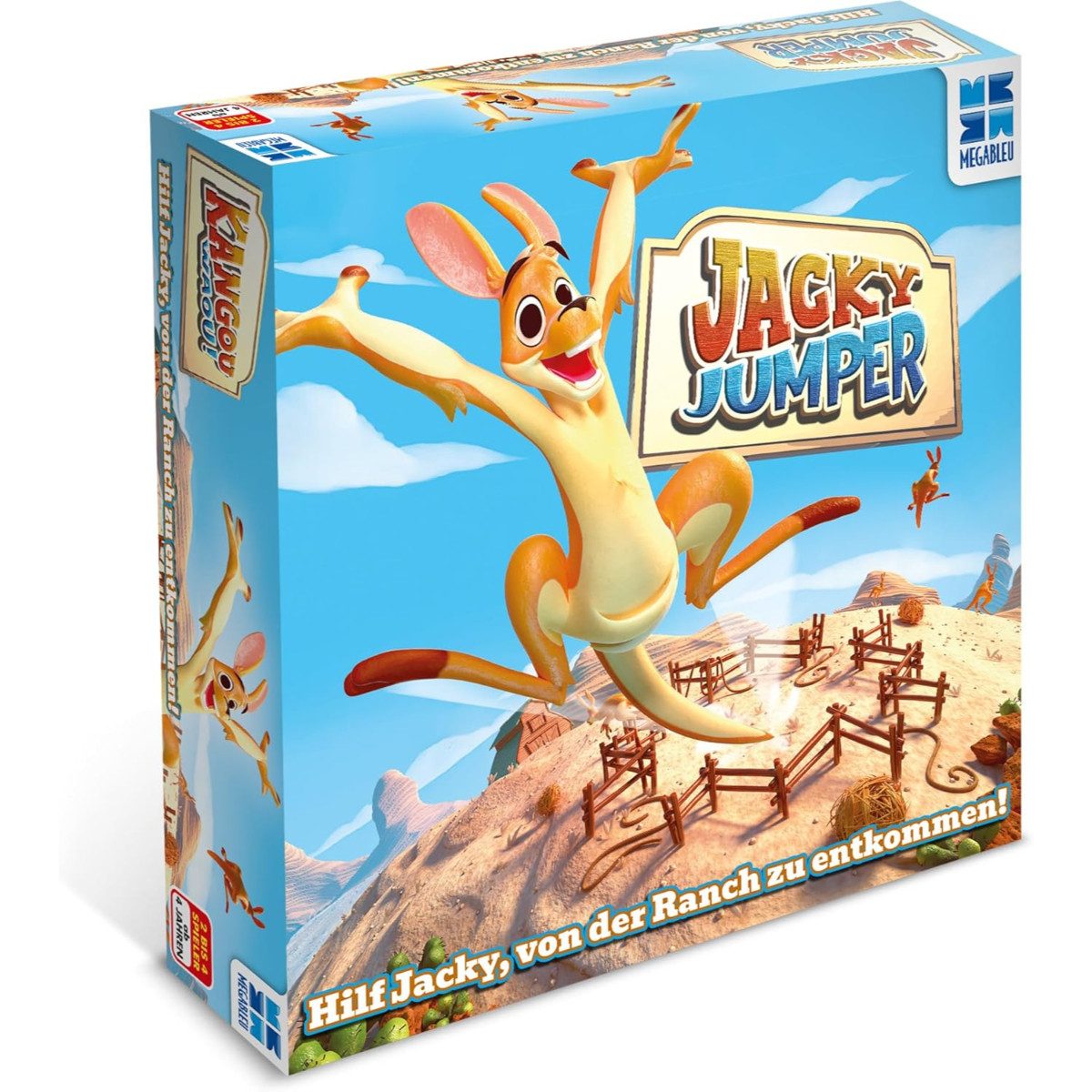 MEGABLEU Spiel Jacky Jumper Gesellschaftsspiel für Kinder für 2 bis 4 Spieler