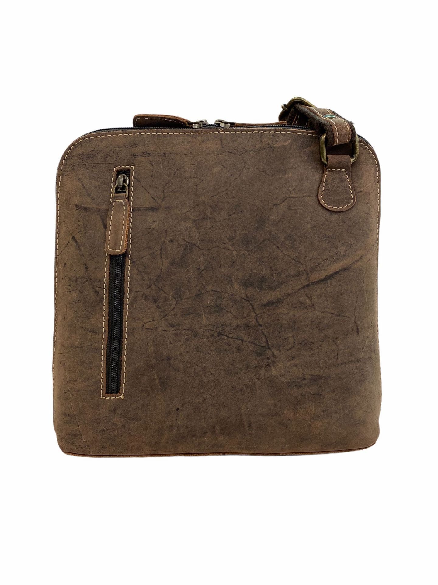 Bayern Bag Handtasche B1331, Umhängetasche aus echtem Leder, Crossoverbag Damen Vintage