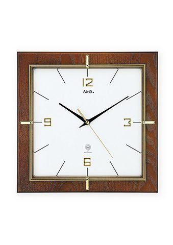 AMS Funkwanduhr F5834 (Quarzuhr,Holz,Wohnzimmer,Esszimmer,Küche,Arbeitszimm günstig online kaufen