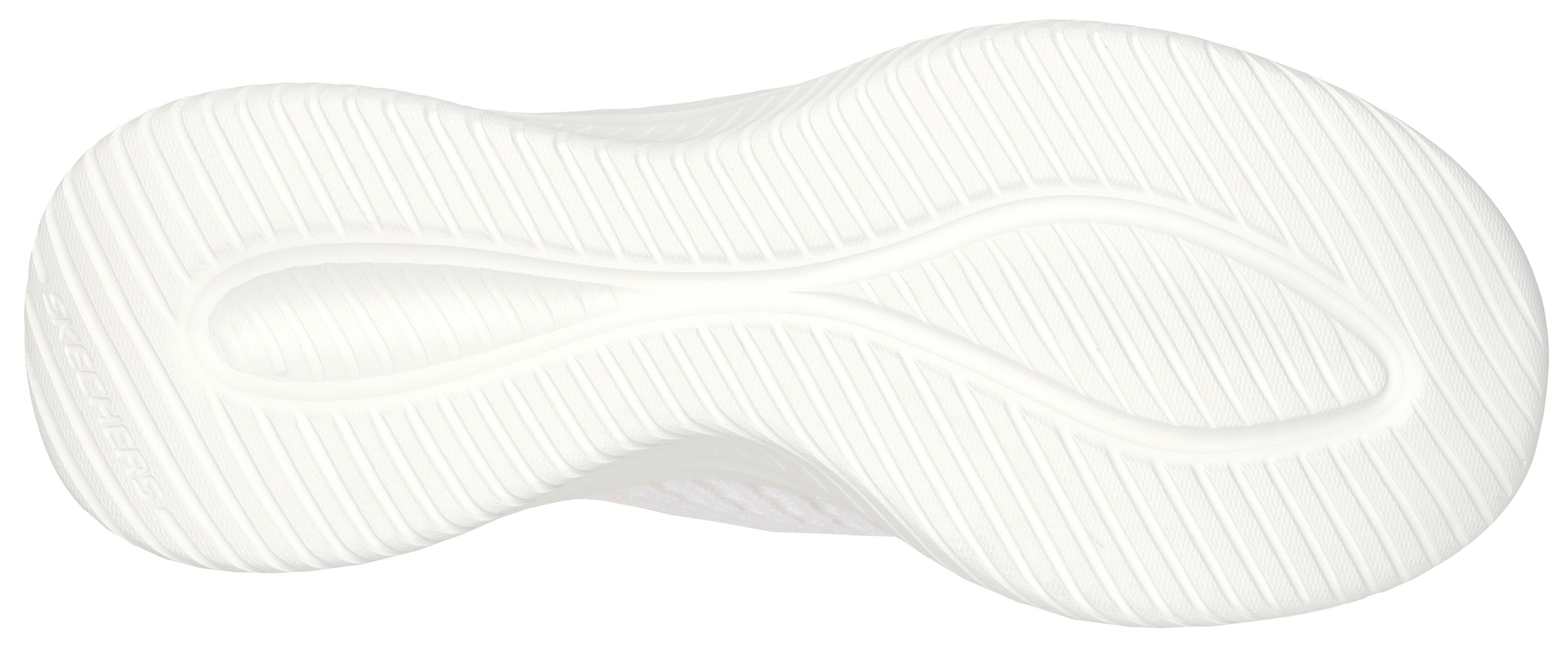 Skechers ULTRA FLEX mit Fersenpart 3.0 Slip-On CHARM weiß CLASSY gepolstertem Sneaker