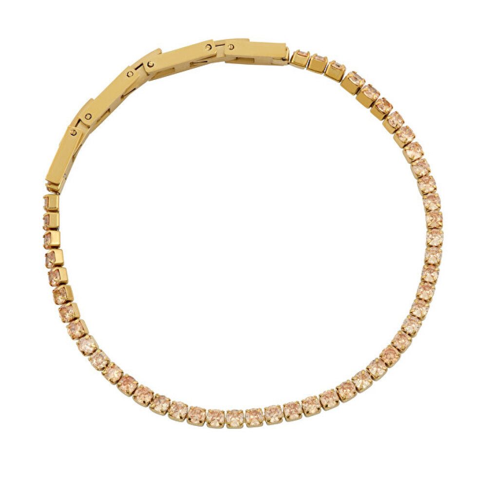 Liu Jo Armband Tøpytivý pozlacený náramek s krystaly MLJ339