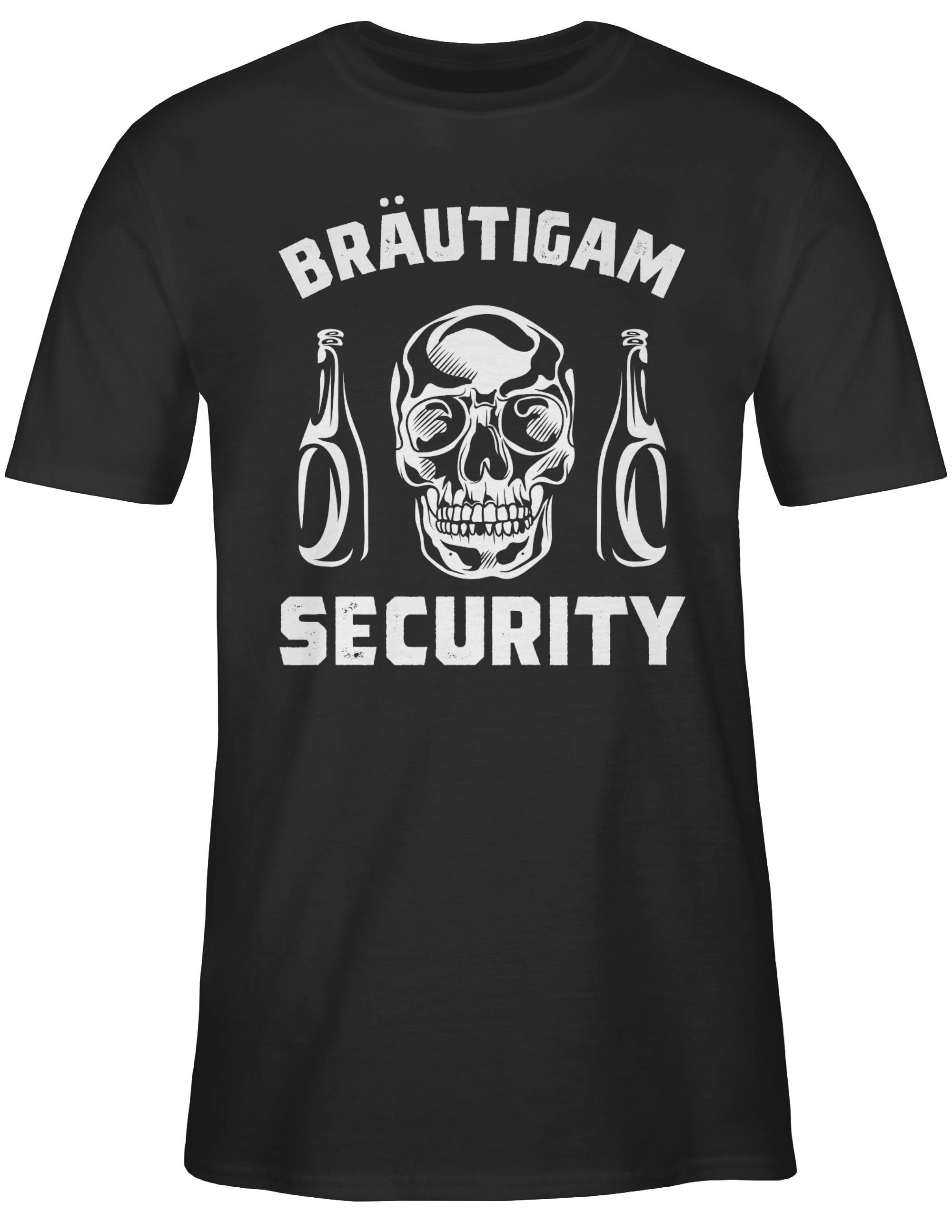 Shirtracer T-Shirt Bräutigam Security Totenkopf JGA günstig online kaufen