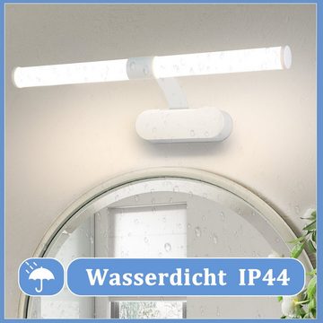 Nettlife LED Spiegelleuchte Schwarz Bad Spiegellampe Badleuchte Wandlampe Wandleuchte Badlampe, Wasserdicht IP44, LED fest integriert, Neutralweiß, für Badezimmer Keller Küche Badschrank, 6W, 40cm
