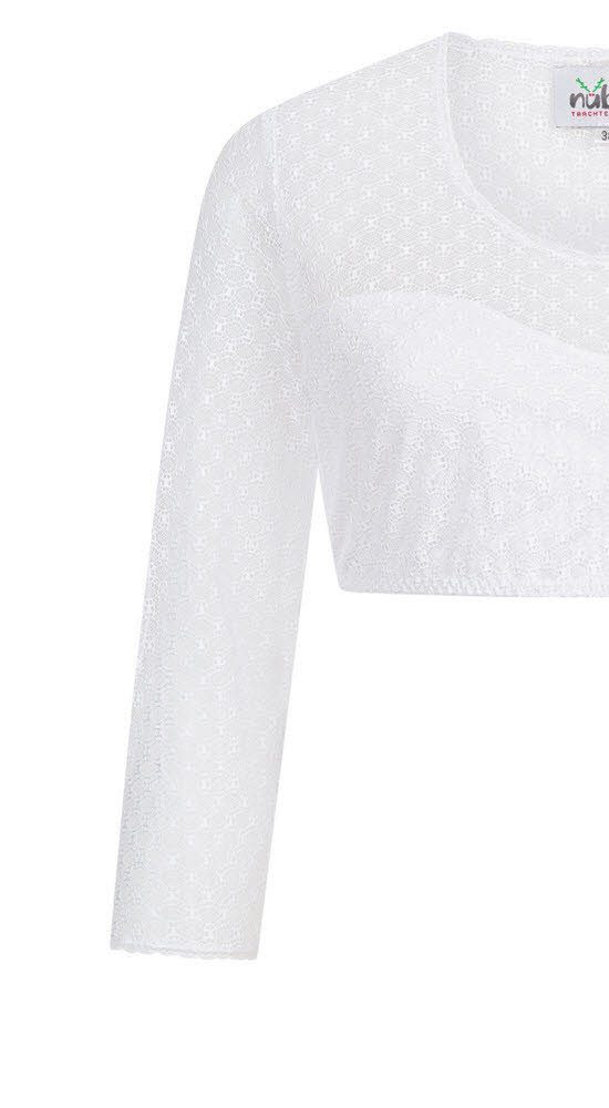 Nübler Dirndlbluse Dirndlbluse langarm Lisa in Weiß von Nübler