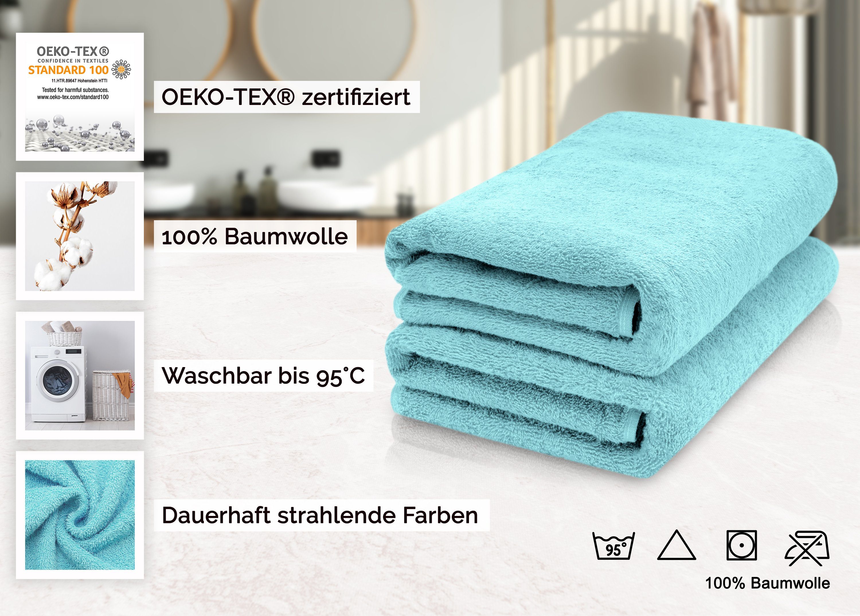 ZOLLNER Saunatuch, Walkfrottier (2-St), 70 x günstig online kaufen