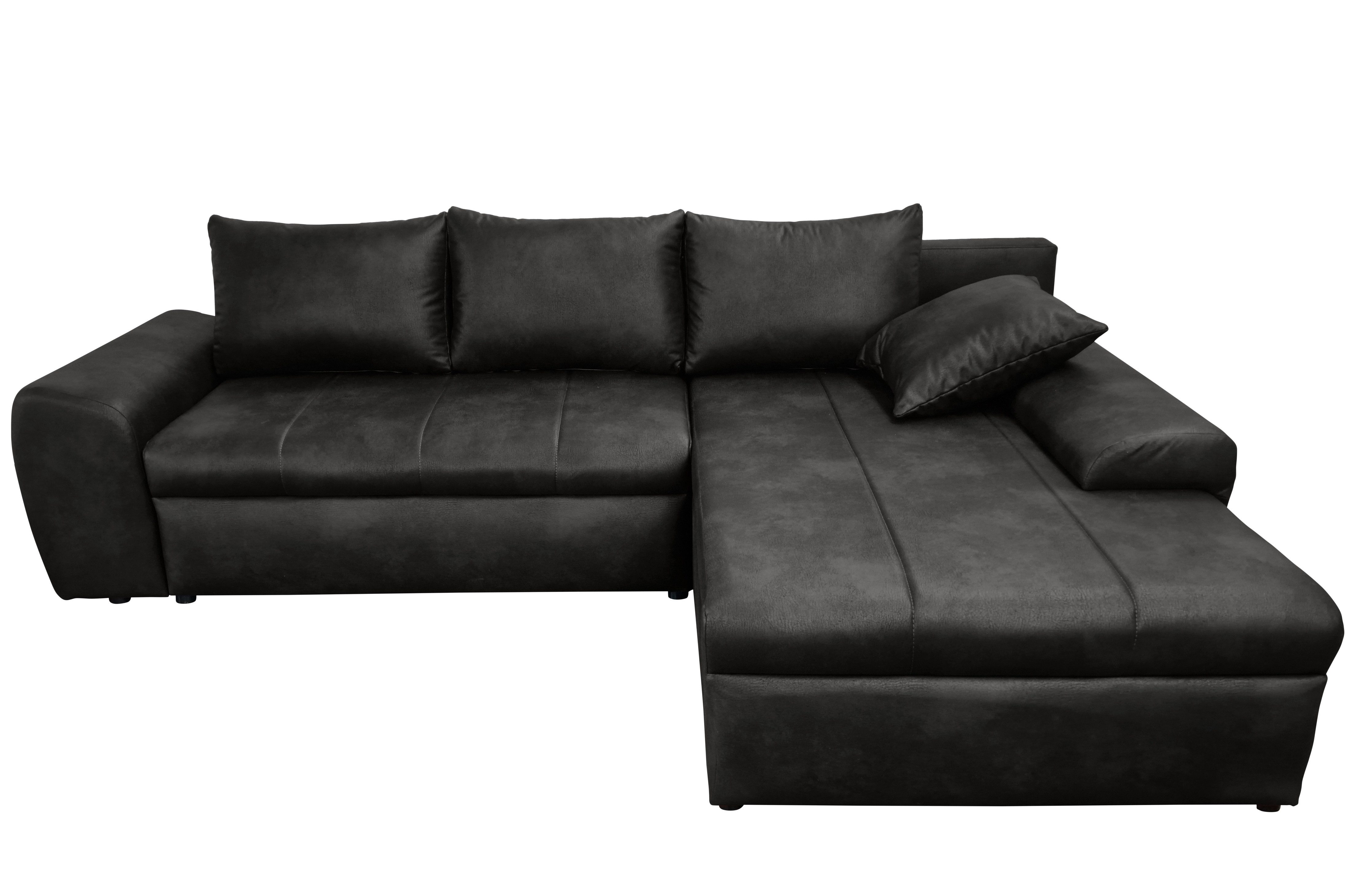 luma-home Ecksofa 18013, mit Bettfunktion 266x186 günstig online kaufen