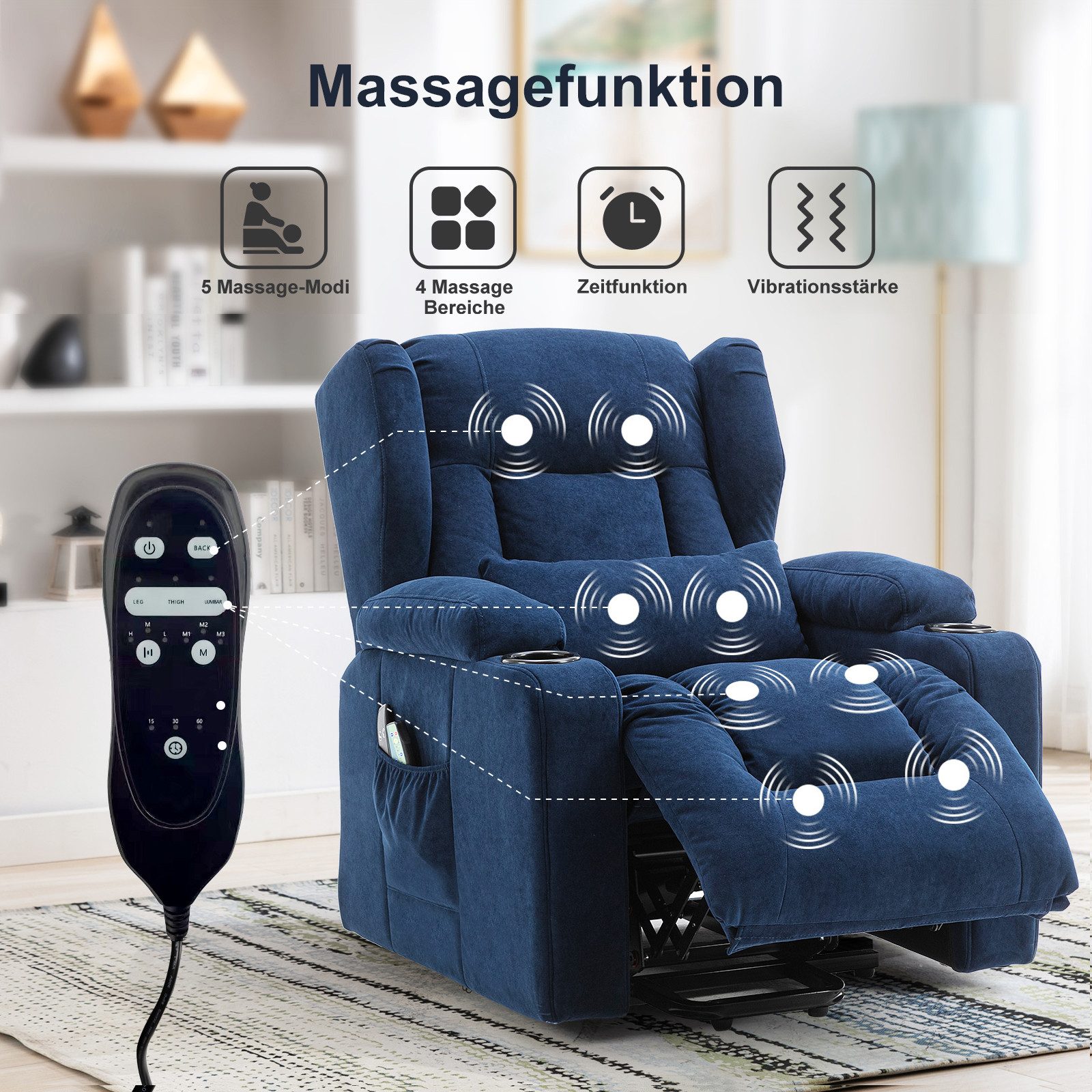 COMHOMA Massagesessel Relaxsessel Aufstehhilfe Massagesessel mit günstig online kaufen