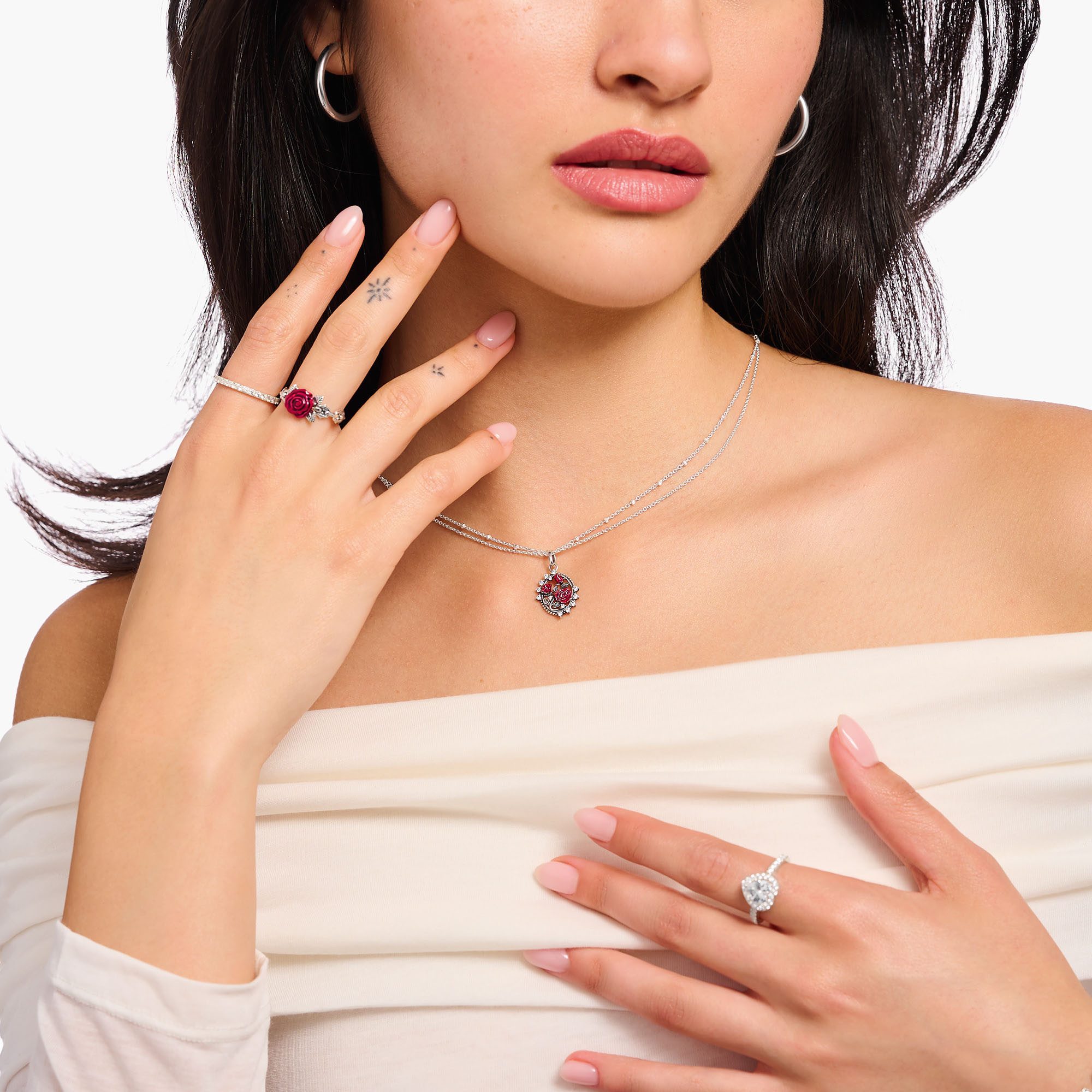 THOMAS SABO Kette mit Anhänger Roses Ro...