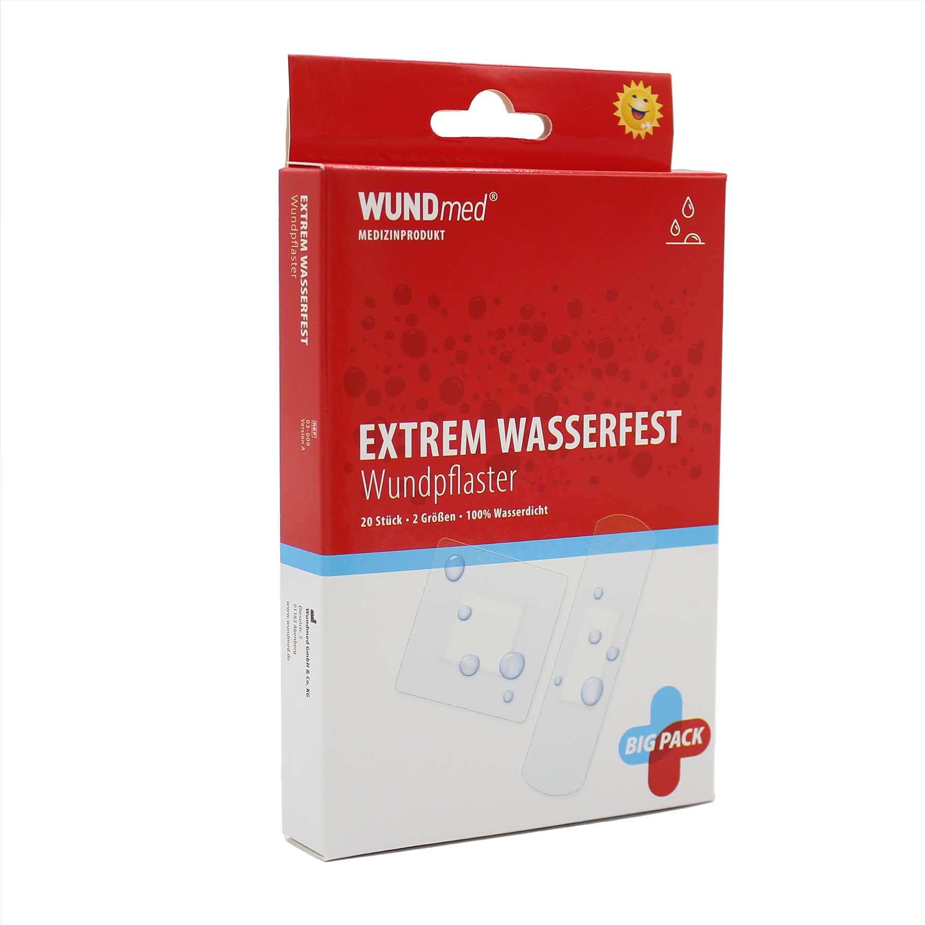 Wundmed Wundpflaster WUNDmed® Pflaster extrem wasserfest transparent 20 Stück/Packung