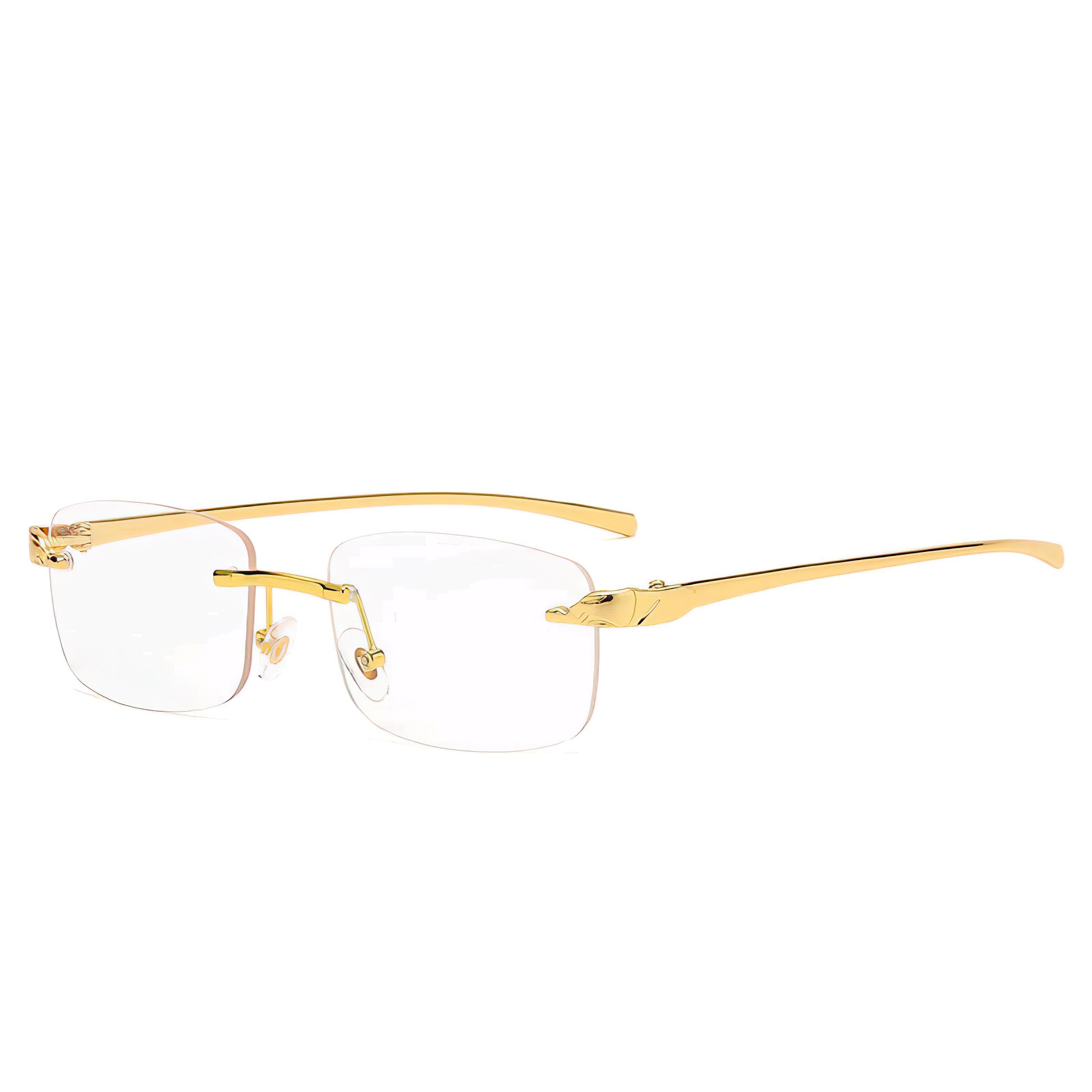 salazar.plus Sonnenbrille Randlos Rechteckig Unisex 4 Farben Rahmenlos Damen Herren Brille Randlose rechteckige Sonnenbrille UV400 Cat.1-3 ultraleicht & modern