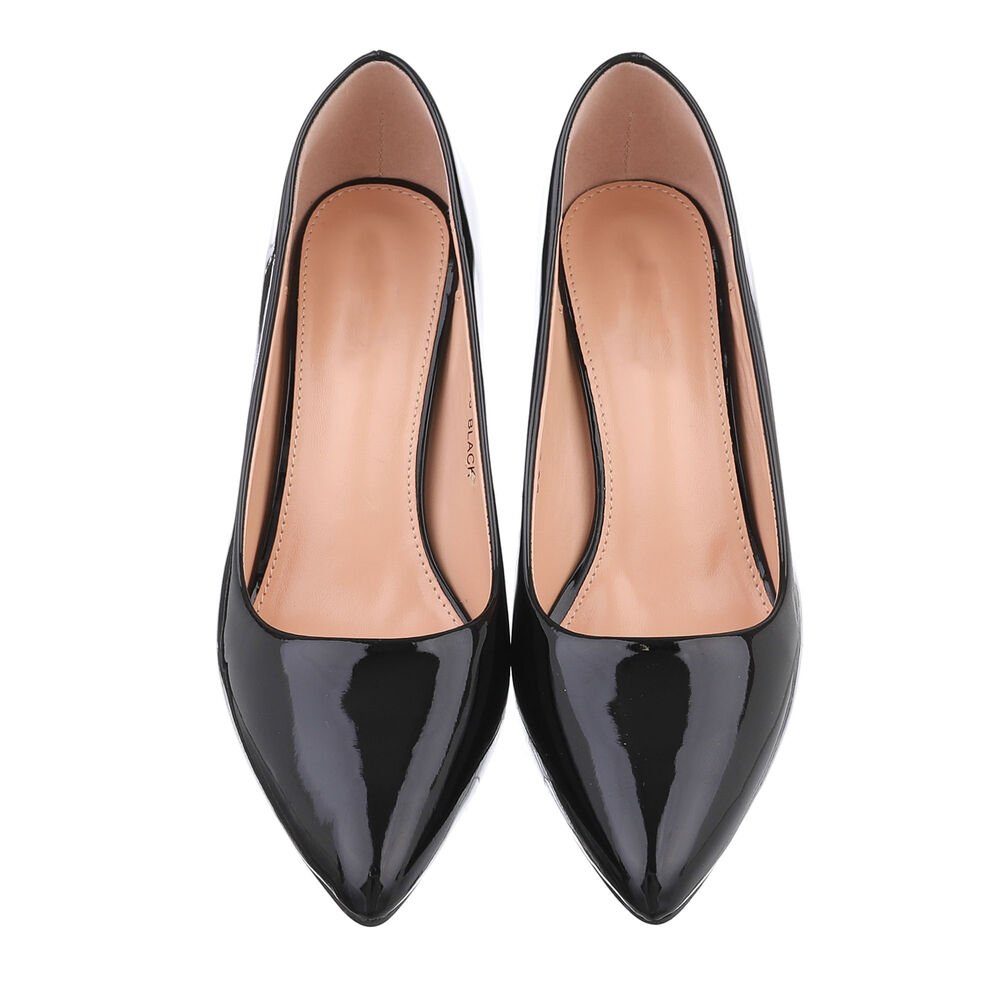 Ital-Design Damen Abendschuhe Elegant High-Heel-Pumps (85744364) Blockabsatz High Heel Pumps in Schwarz