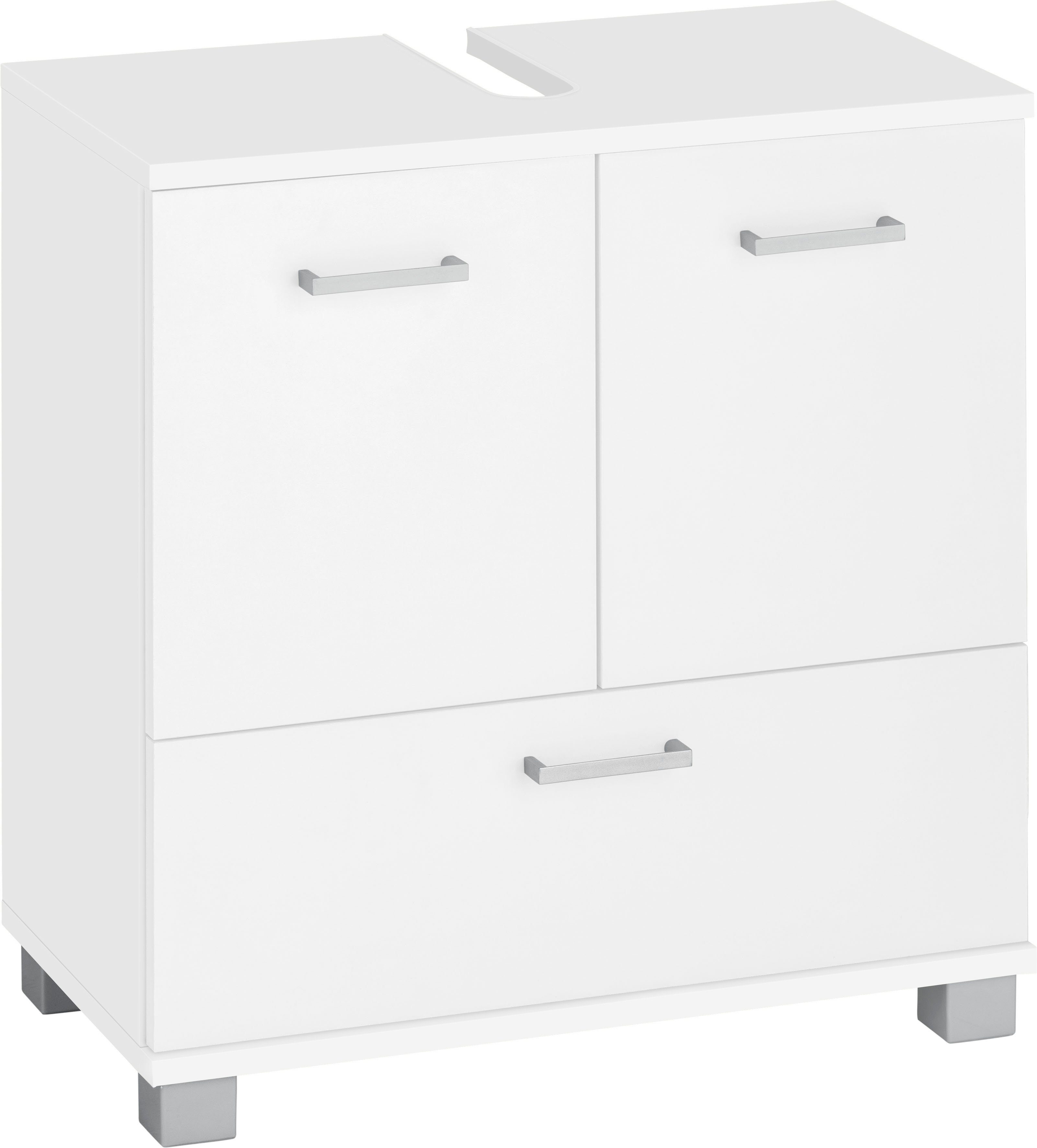 Schildmeyer Waschbeckenunterschrank Breite 60 cm, Badschrank Badezimmerschrank WBU Unterschrank