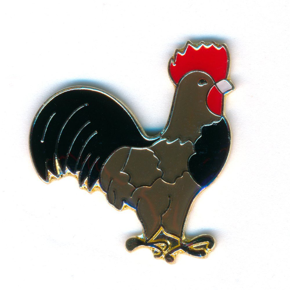 Pins Hahn Gockel Haushuhn Chicken Metall Button Pin Anstecker 0661