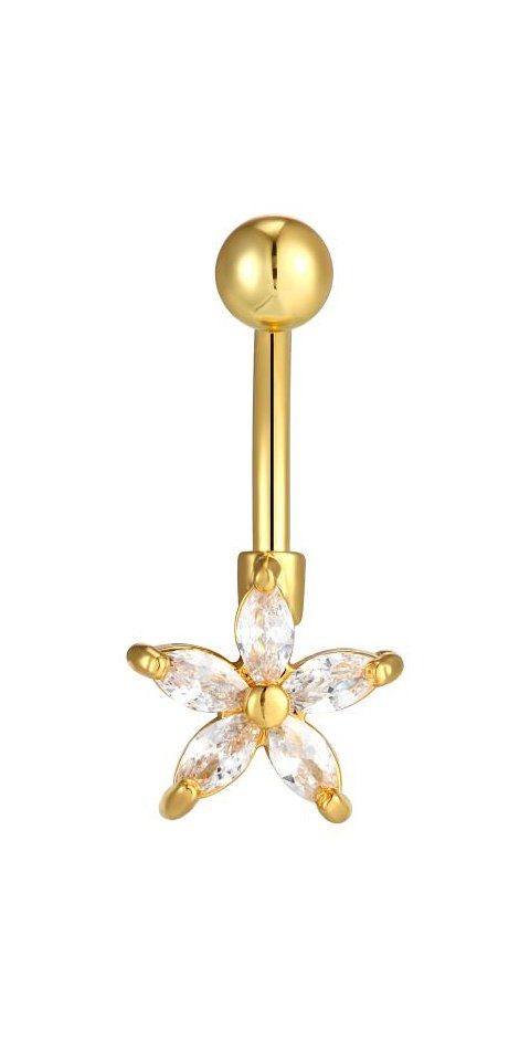 Karisma Bauchnabelpiercing Edelstahl 316L Vergoldet Bananbell HB363