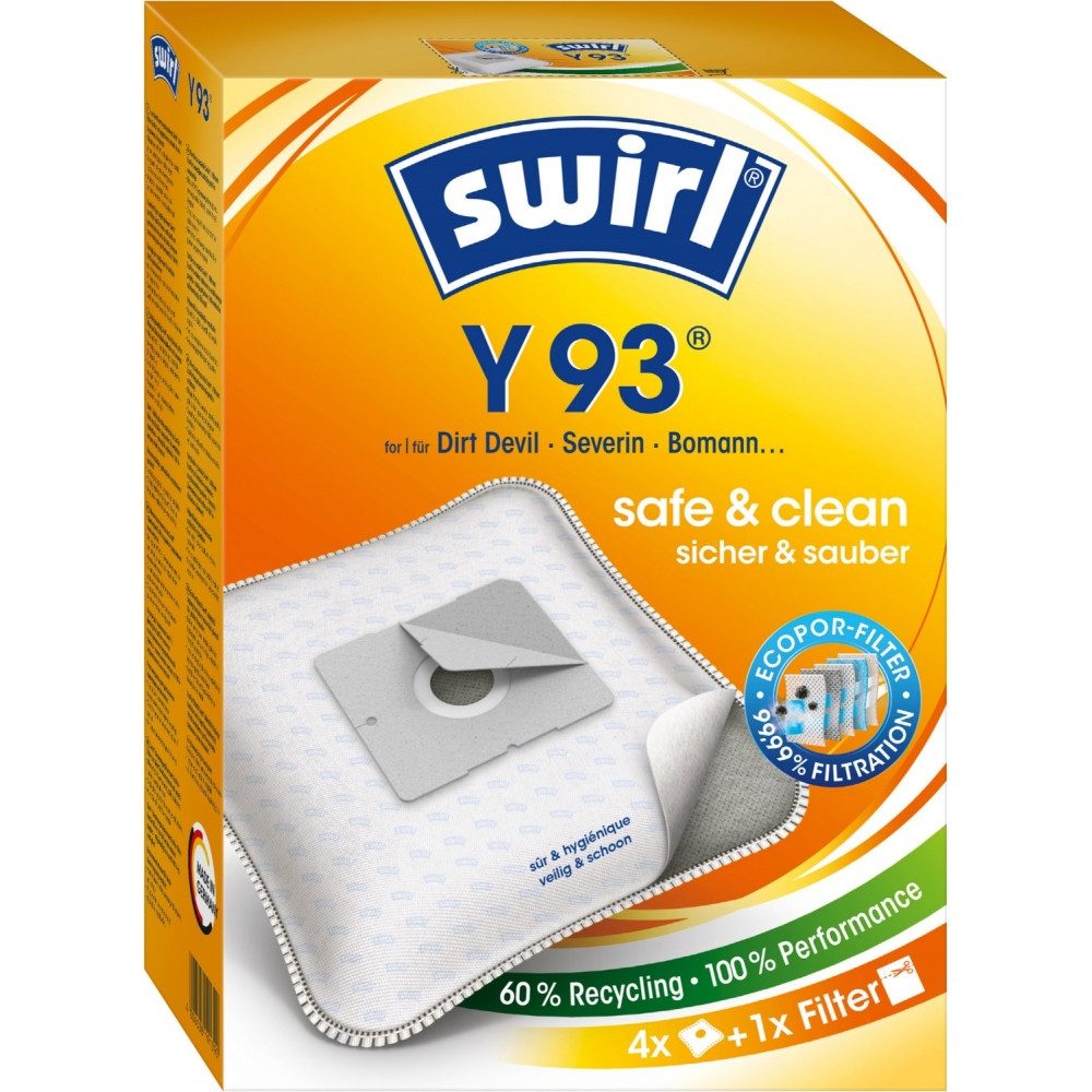 Swirl Staubsaugerbeutel Y 93 EcoPor - Staubsaugerbeutel - weiß