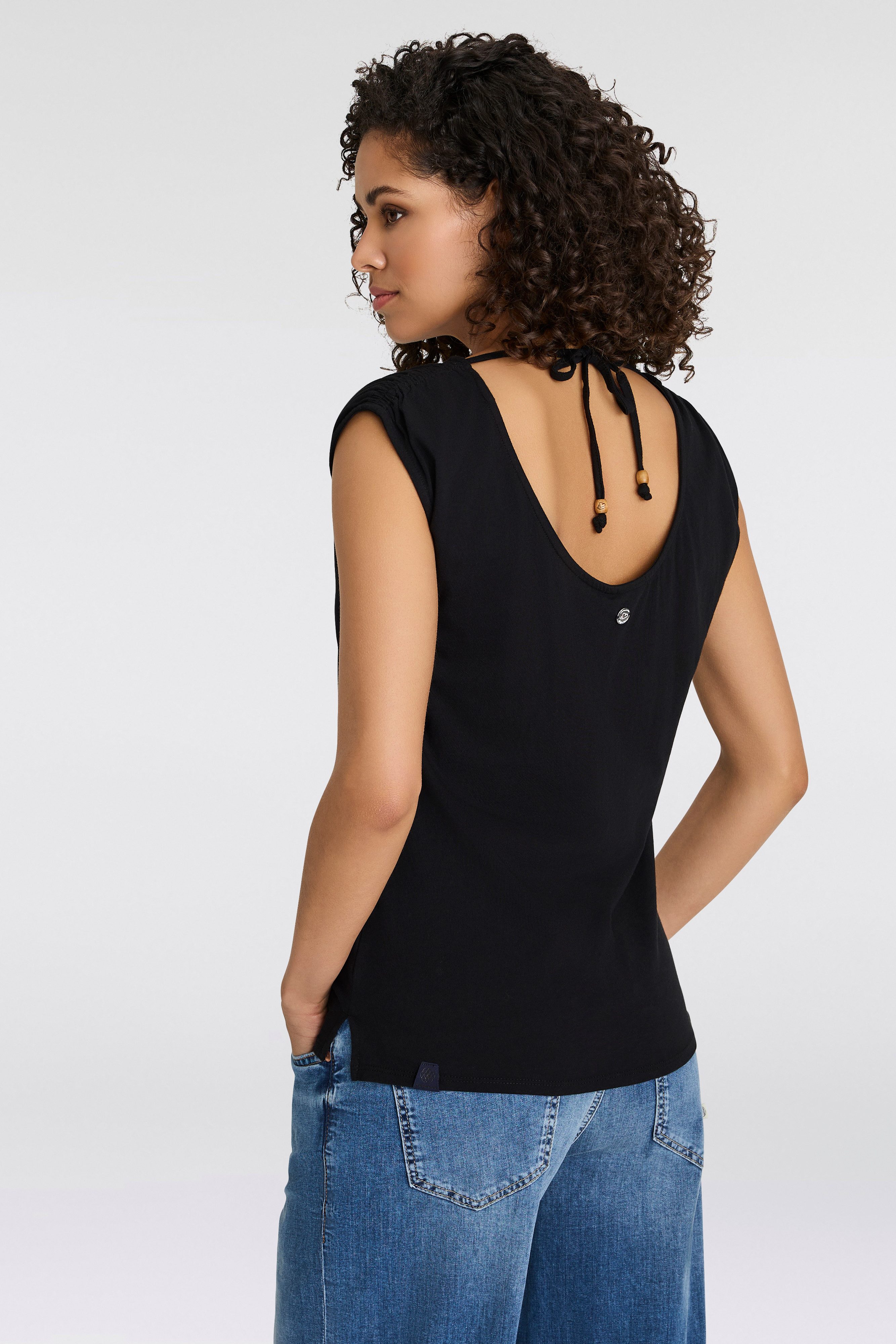 Ragwear Kurzarmshirt GREETA großer Rückenausschnitt mit Band zum Zusammenha günstig online kaufen