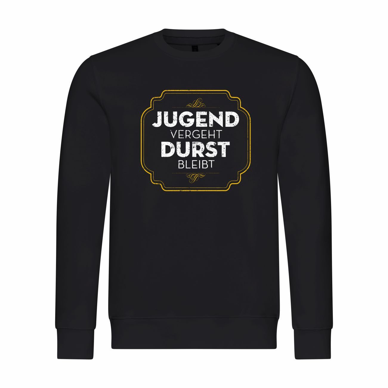 deinshirt Rundhalspullover Herren Пуловеры Jugend vergeht Durst bleibt Mit Print Motiv, Grafik