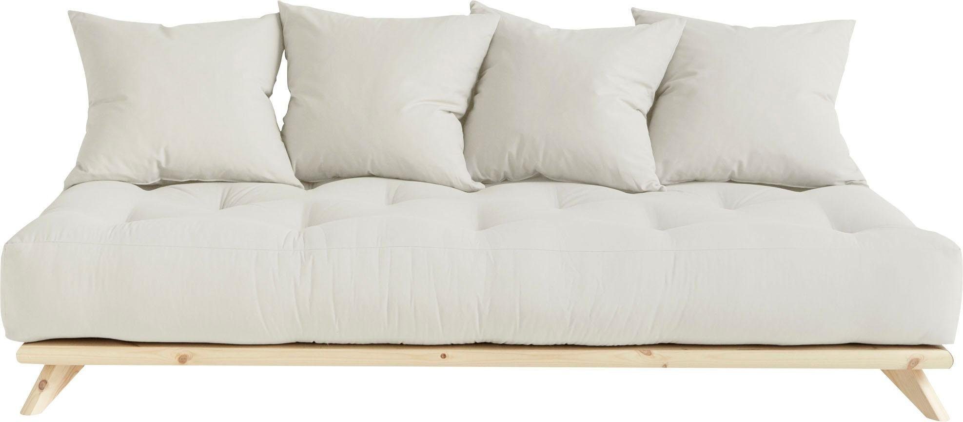 Karup Design Daybett Senza, Sofa, mit Futonmatratze, minimalistisch, massives Kiefernholz, Handgefertigt, skandinavisches Design, vielseitig, schlichter Stil