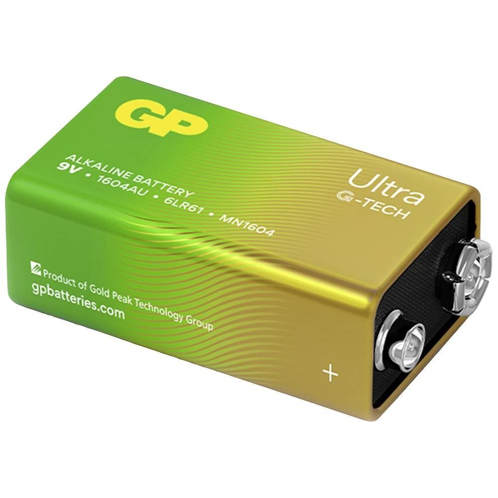 GP Batteries GP Ultra Alkaline 9V Block, Longlife Batterie