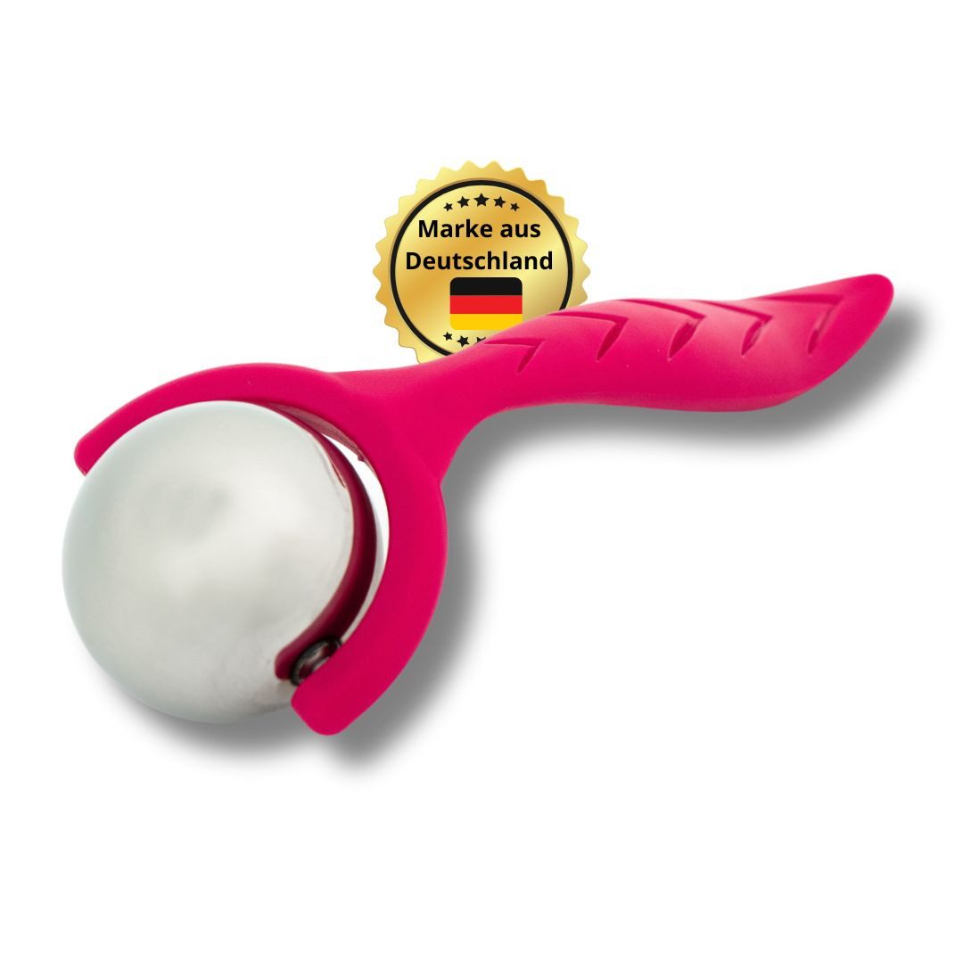 FEELVIT Massageroller mit entspannender Wärme-/Kältetherapie-Funktion, Massageroller mit Griff, Massageroller mit Wärme-/Kältefunktion