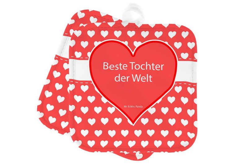 Mr. & Mrs. Panda Topflappen Tochter - Geschenk, Kleine, Töchter, Geburt, Topflappen, Mutter, Ofen, (1-tlg)