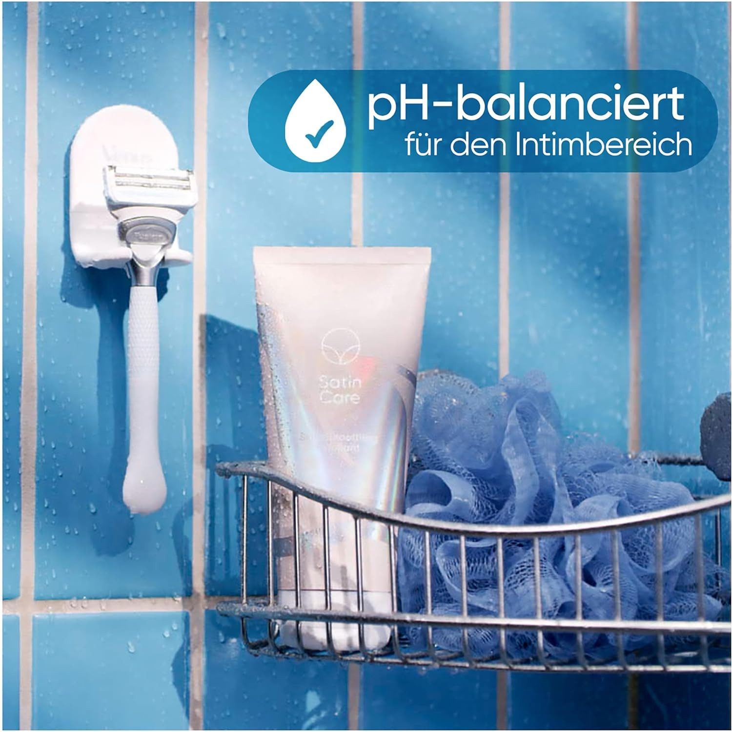 Gillette Venus Intimpflege Satin Care für Haut und Schamhaar, Peeling für weiche Haut, 177 ml, 3-tlg., ph-neutral