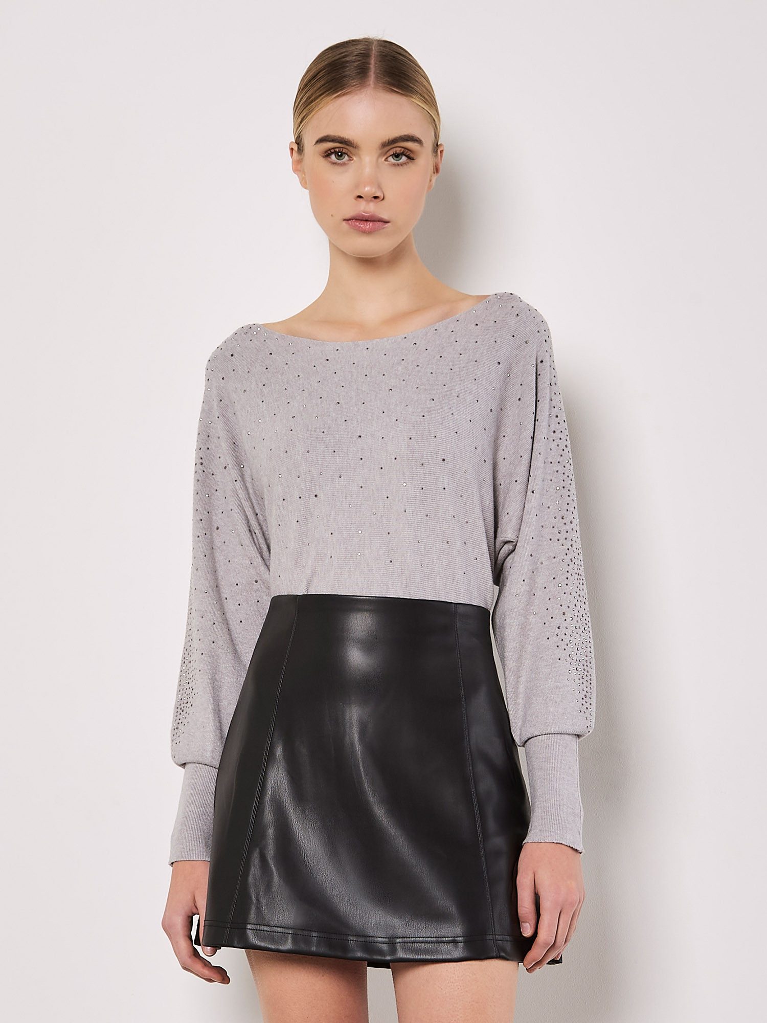 Apricot Strickpullover Gerippter Batwing Pullover, mit günstig online kaufen