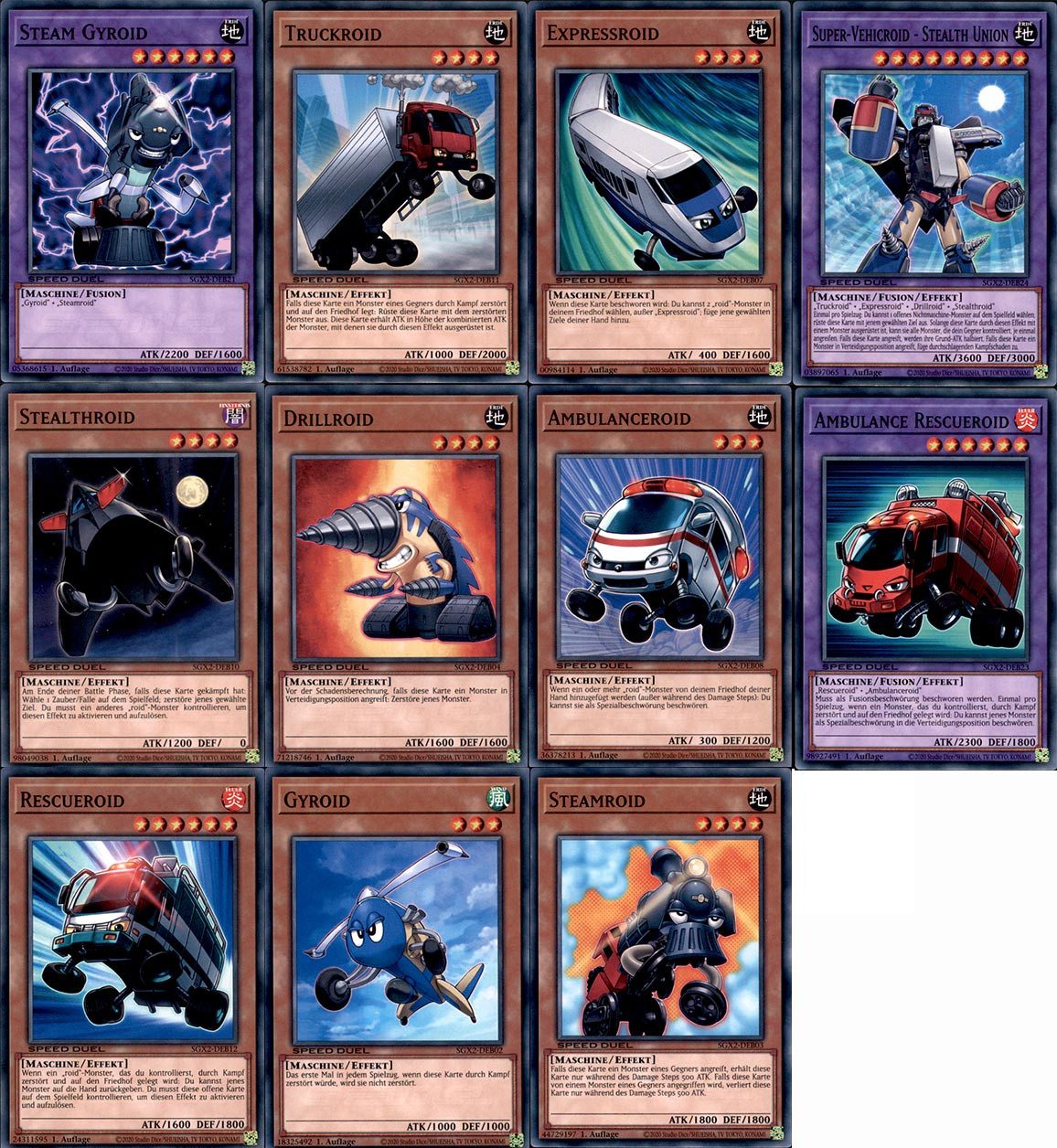 Yu-Gi-Oh Sammelkarte Roid BUNDLE