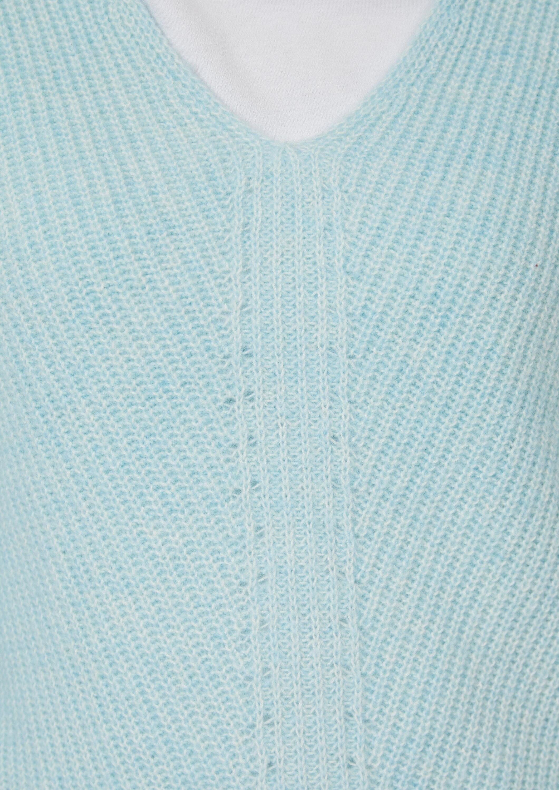 s.Oliver Longpullover Strickpullover Weicher Strickpullover im Relaxed Fit mit V-Ausschnitt