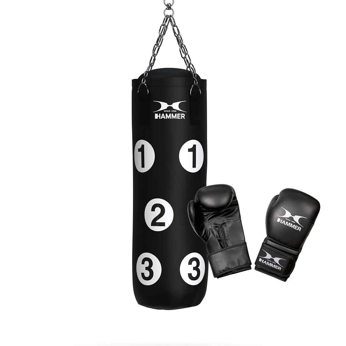 Hammer Boxsack Sparring (Set mit Boxhandschuhen)
