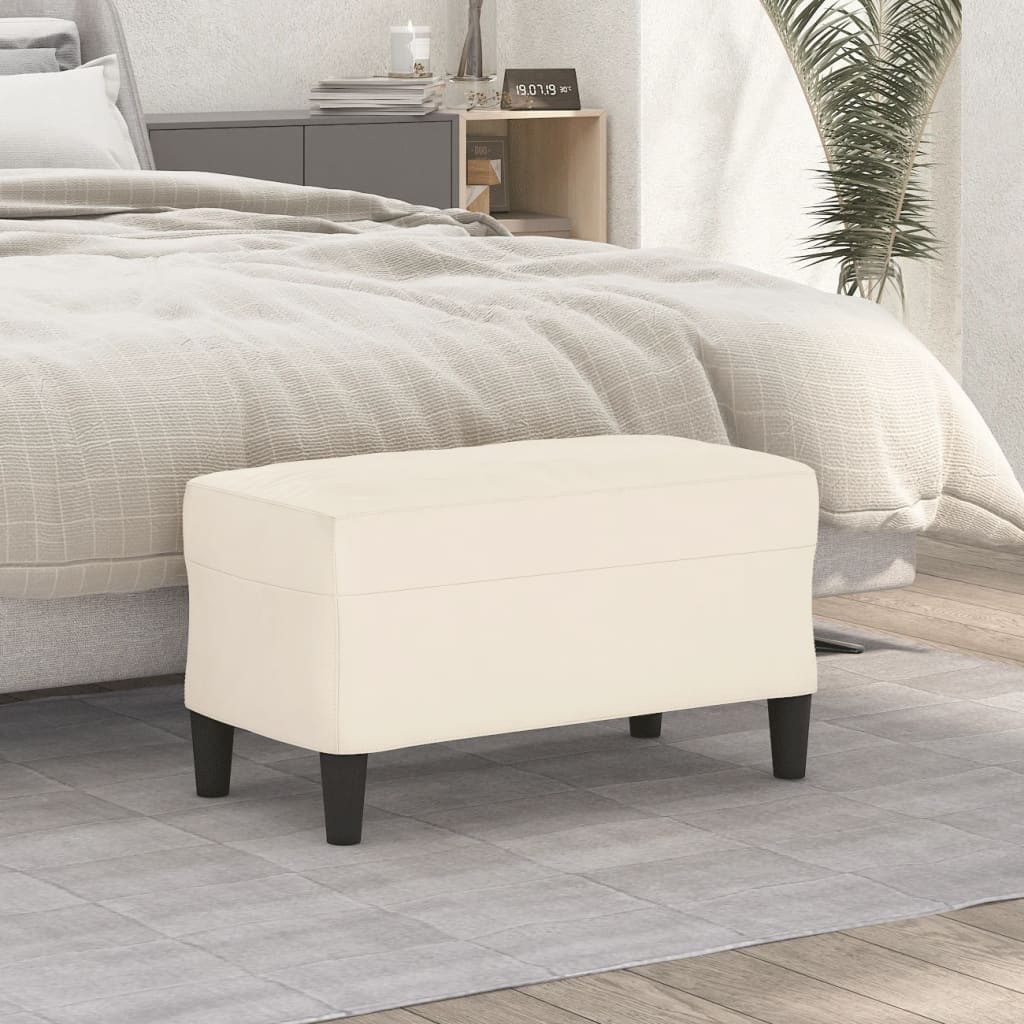 furnicato Sitzbank Creme 70x35x41 cm Samt (1-St)