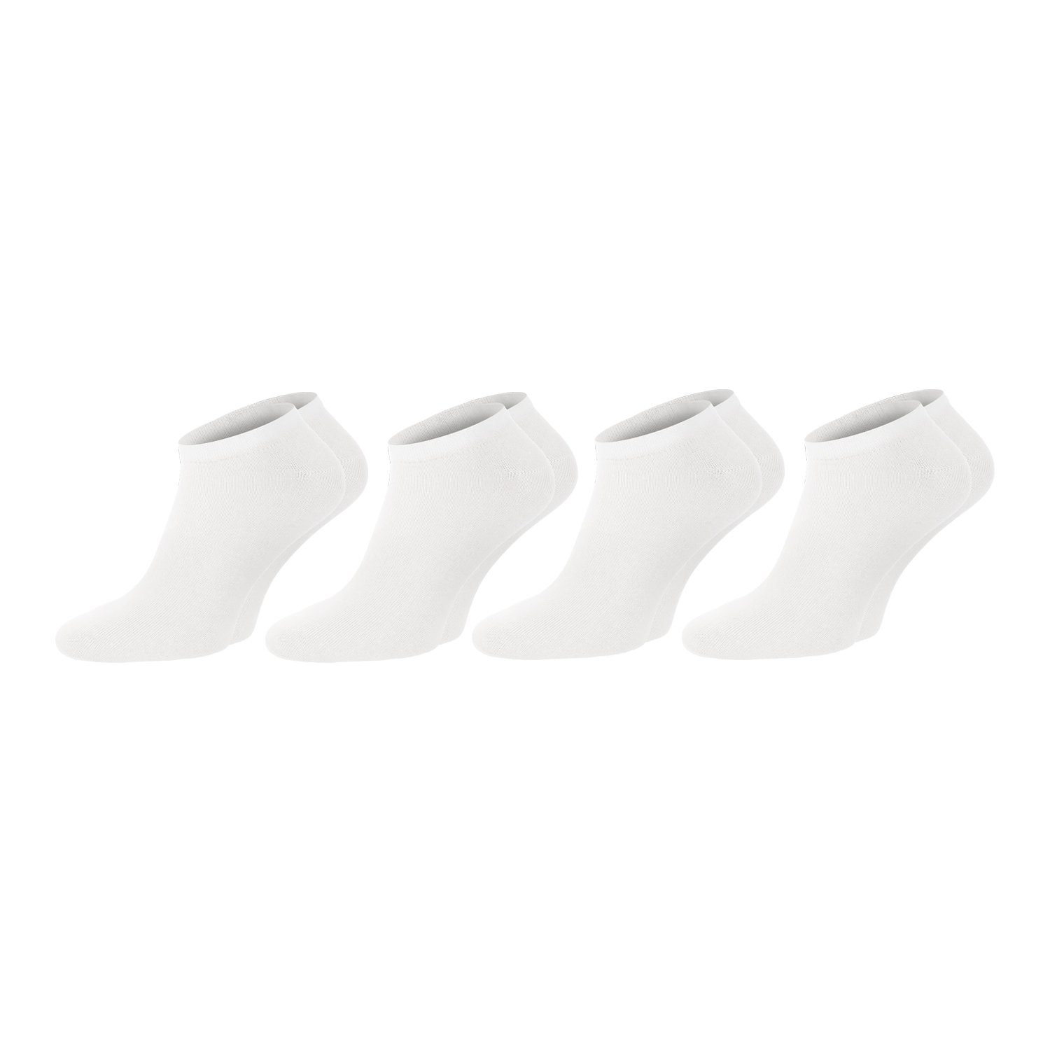 Sneakersocken Basicsocken Ankle aus Baumwolle in weiß für Damen und Herren