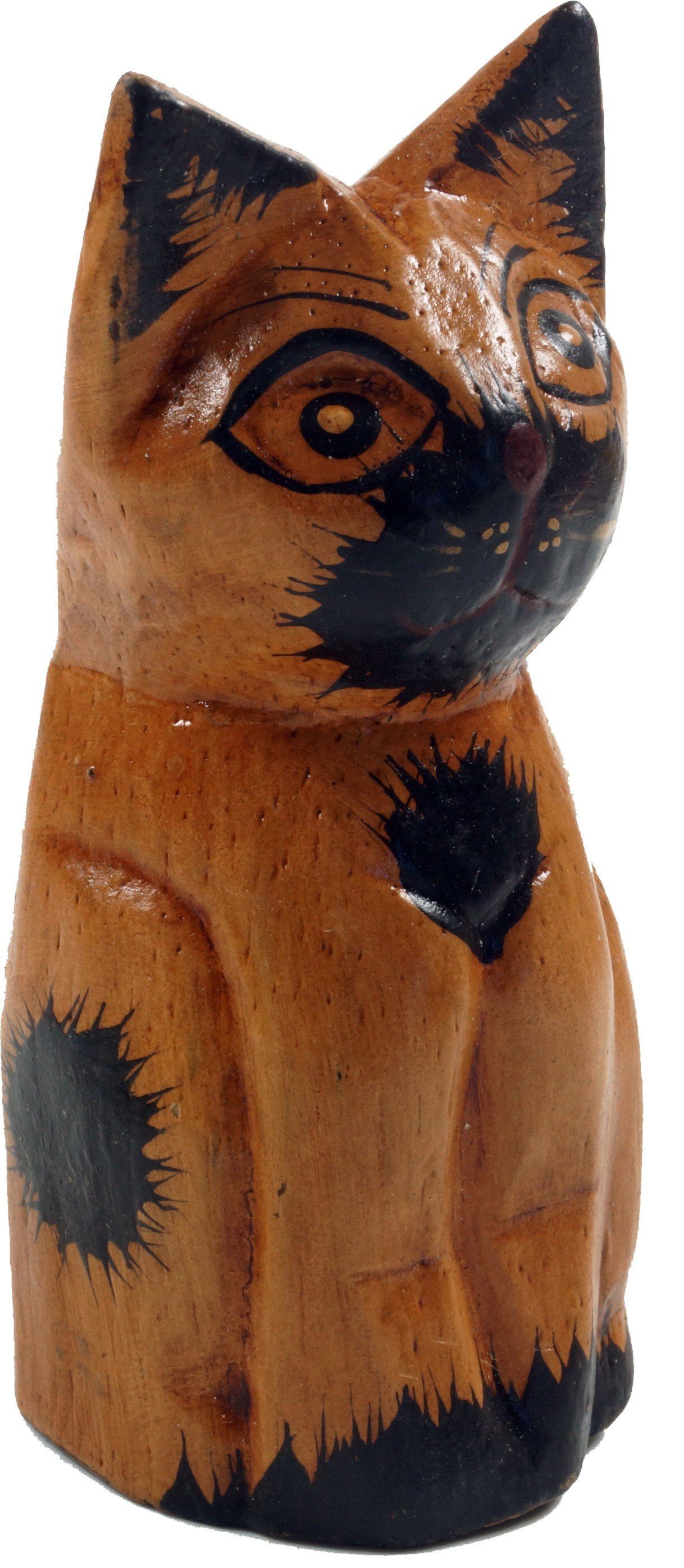 Guru-Shop Dekofigur Deko Katze, Holzkatze