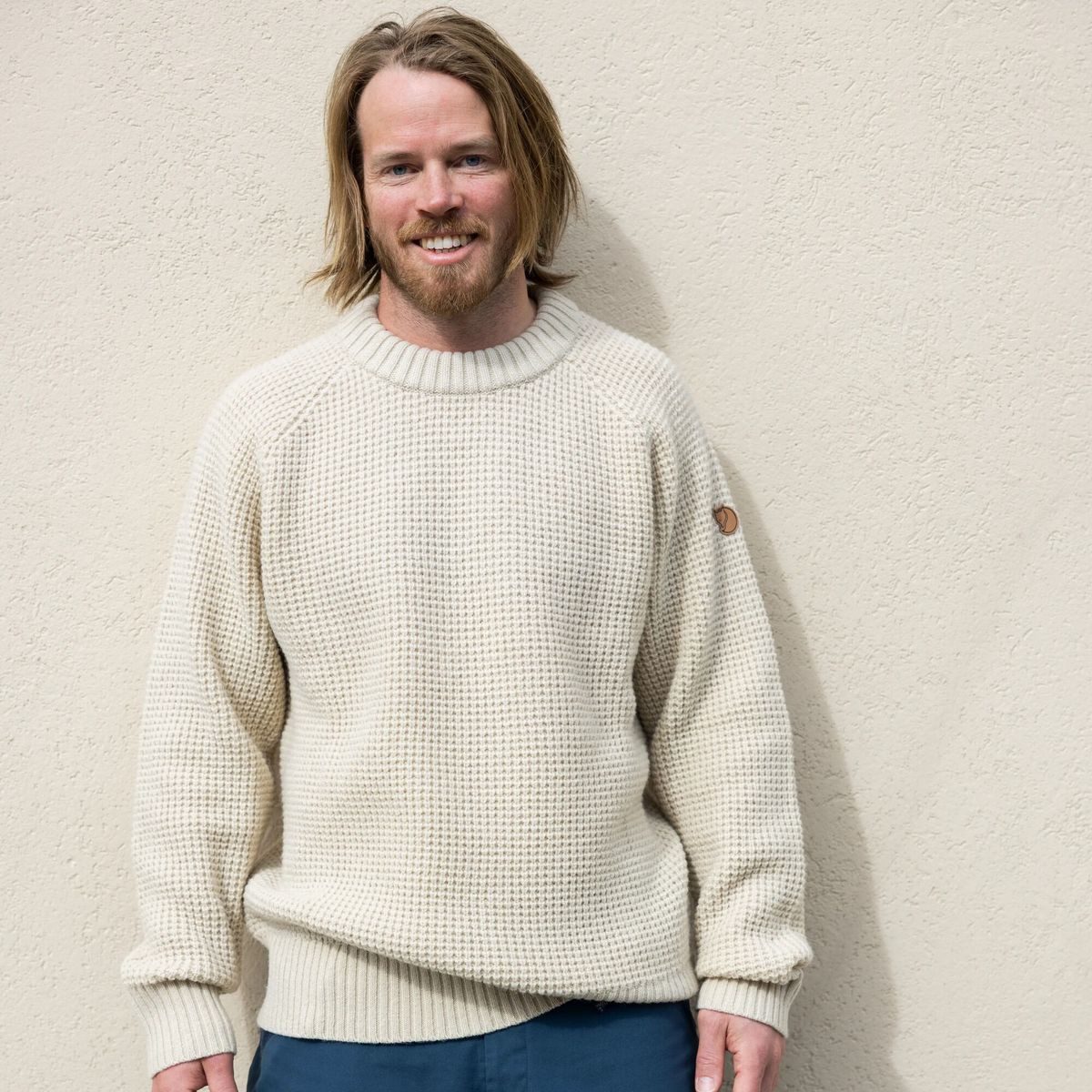 Fjällräven Sweatshirt övik Waffle Knit M Komfortabler Herrenpullover aus Wolle mit hervorragender – Bild 5 von 5