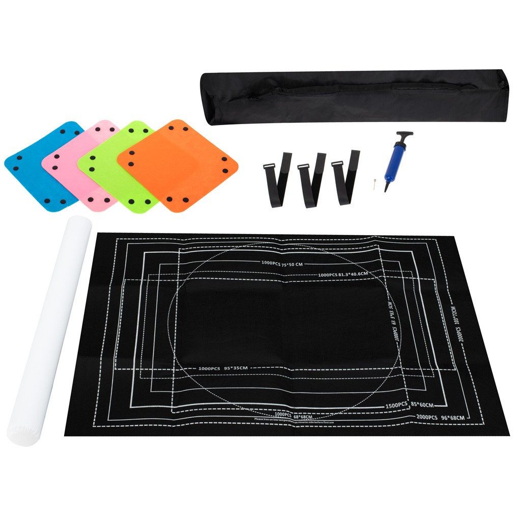 Ikonka Puzzlematte Puzzleunterlage Aufrollmatte Filzteppich, (Spar-Set, 1-tlg., 118 x 79 cm aufrollbar), aufrollbar, Filzoberfläche, für 500-2000 Teile