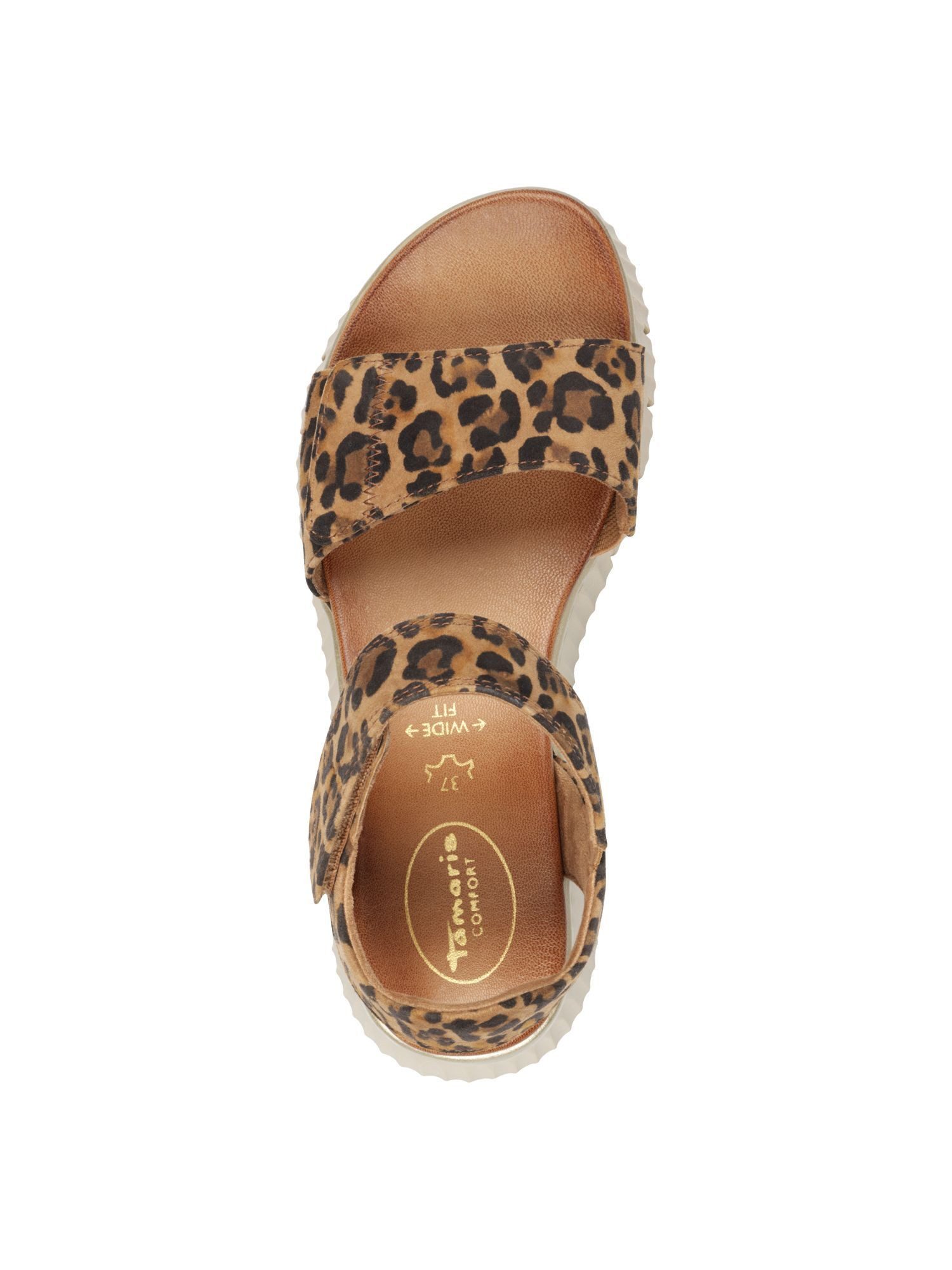 Tamaris WIDE FIT MultiAdjustable, comfortFit aus Leder Sandale comfortFit
