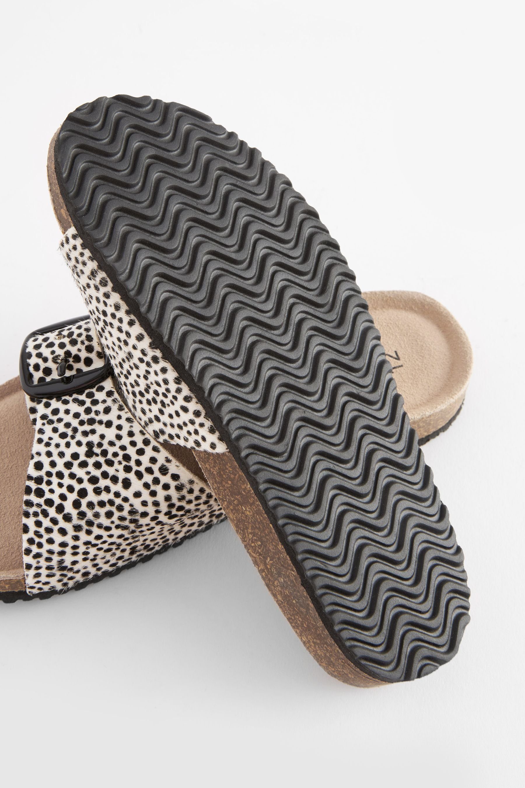 Next Sandalen mit Korksohle Animal Sandale Print Leather (1-tlg)