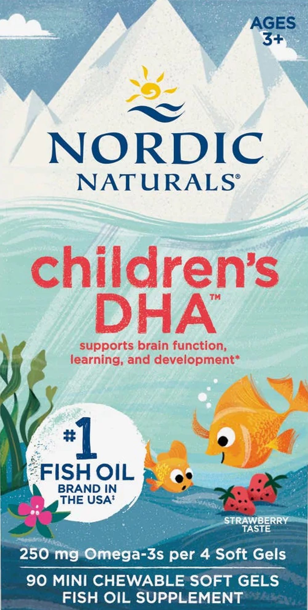 Nordic Naturals Nordic Naturals Children’s DHA 250mg Omega-3 Strawberry_90MiniSoftgels Flüssig