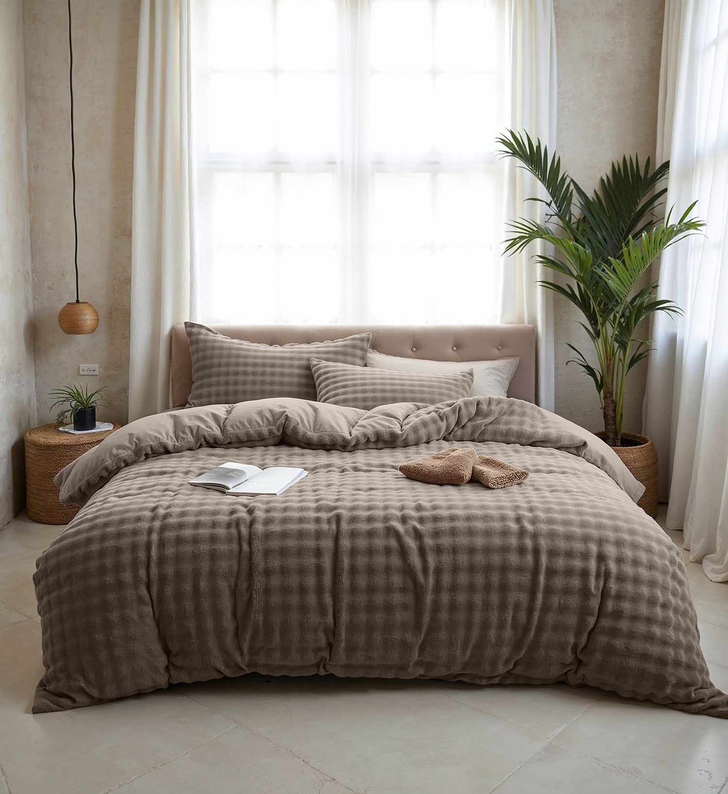 Sitheim-Europe Bettwäsche Bettwäsche-Set Bettbezug Pom Pom, 3 teilig günstig online kaufen