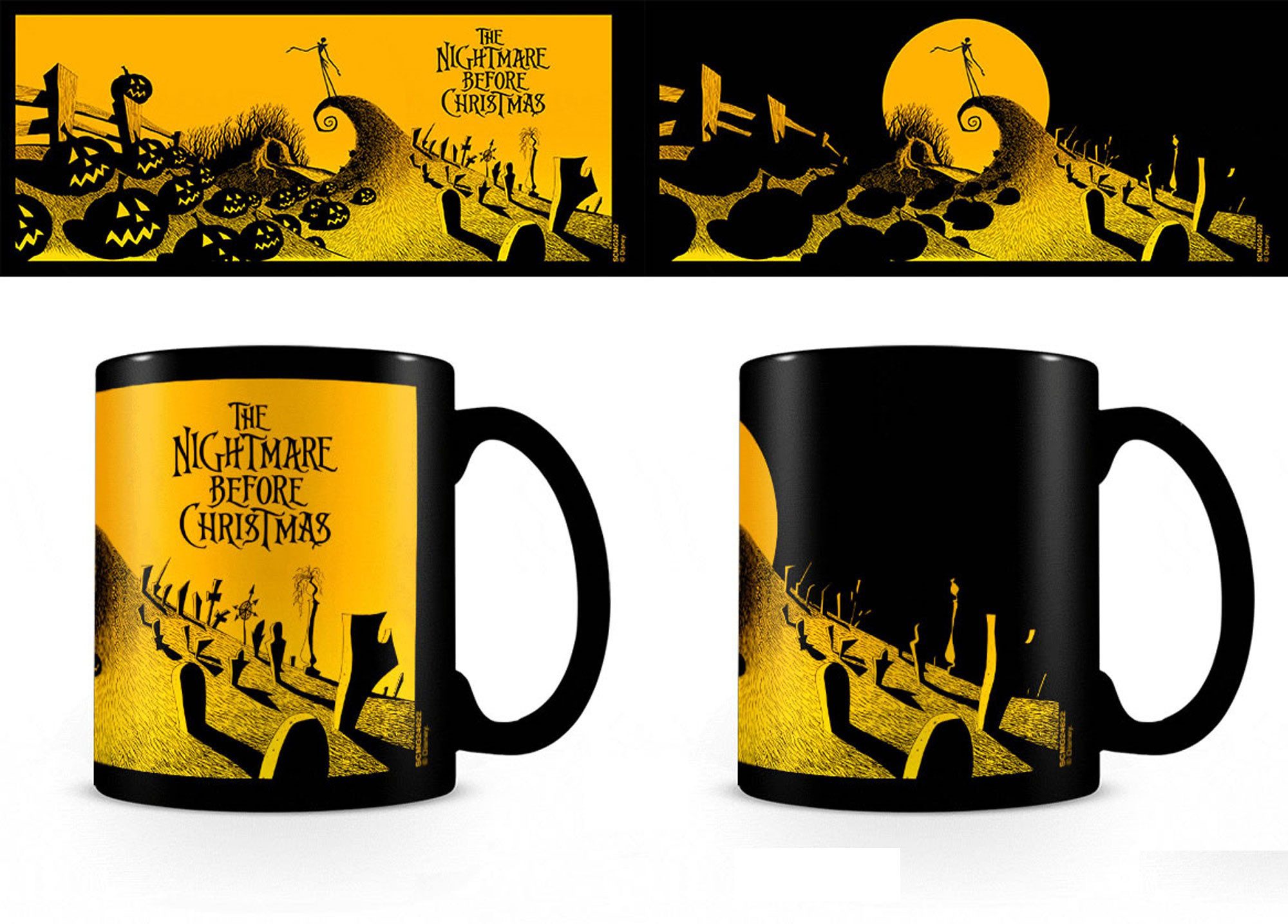 Tasse Nightmare Before Christmas - Heat-Changing Mugs - Graveyard Scene