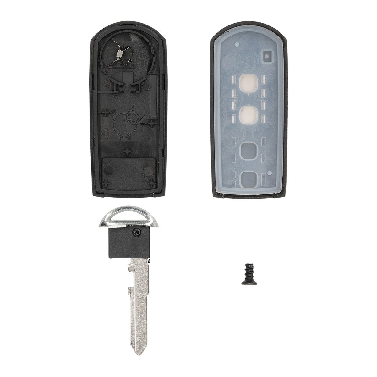 Transponder Schlüsselgehäuse Autoschlüssel, Elektronik Auto ohne für Mazda kwmobile Batterien Schlüsseltasche - Gehäuse