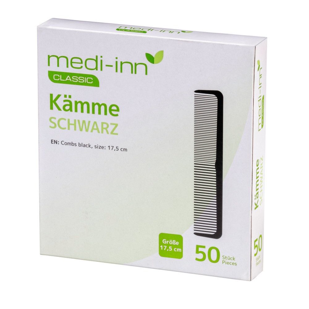 Medi-Inn Haarkamm Kämme, schwarz, Kunststoff, (50 tlg)