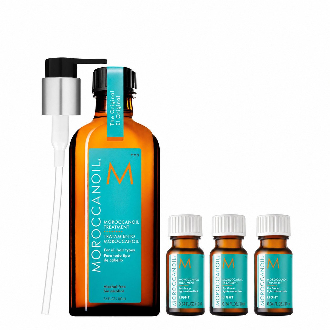 moroccanoil Haaröl Treatment Original 100 ml + 3x 10ml LIGHT Treatment = 130 ml, Arganöl