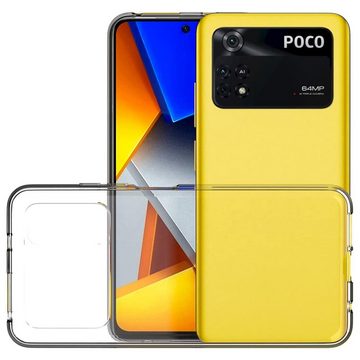 CoolGadget Handyhülle Transparent Ultra Slim Case für Xiaomi Poco M4 Pro 6,43 Zoll, Silikon Hülle Dünne Schutzhülle für Poco M4 Pro Hülle